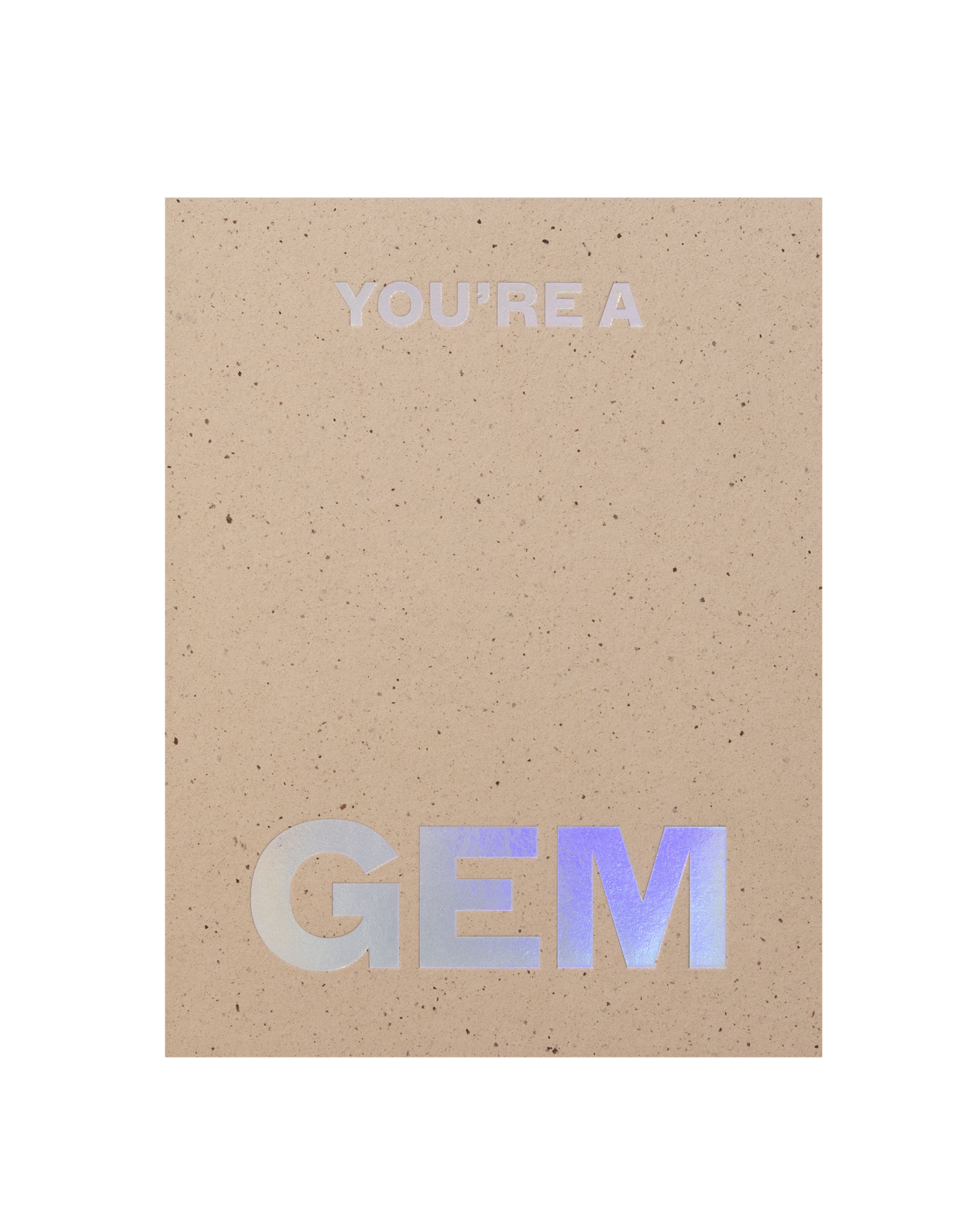 Front view of greeting card