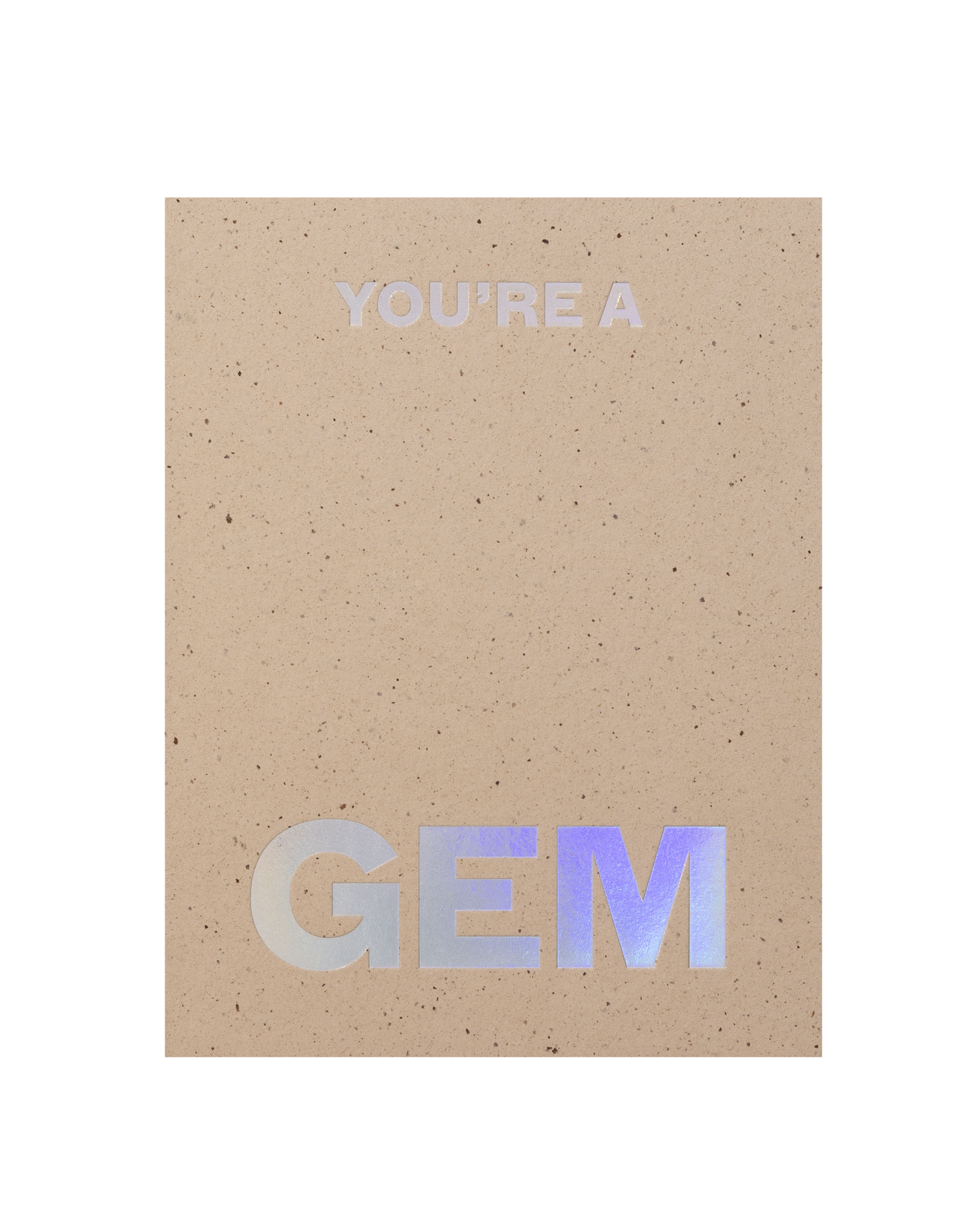 Front view of greeting card