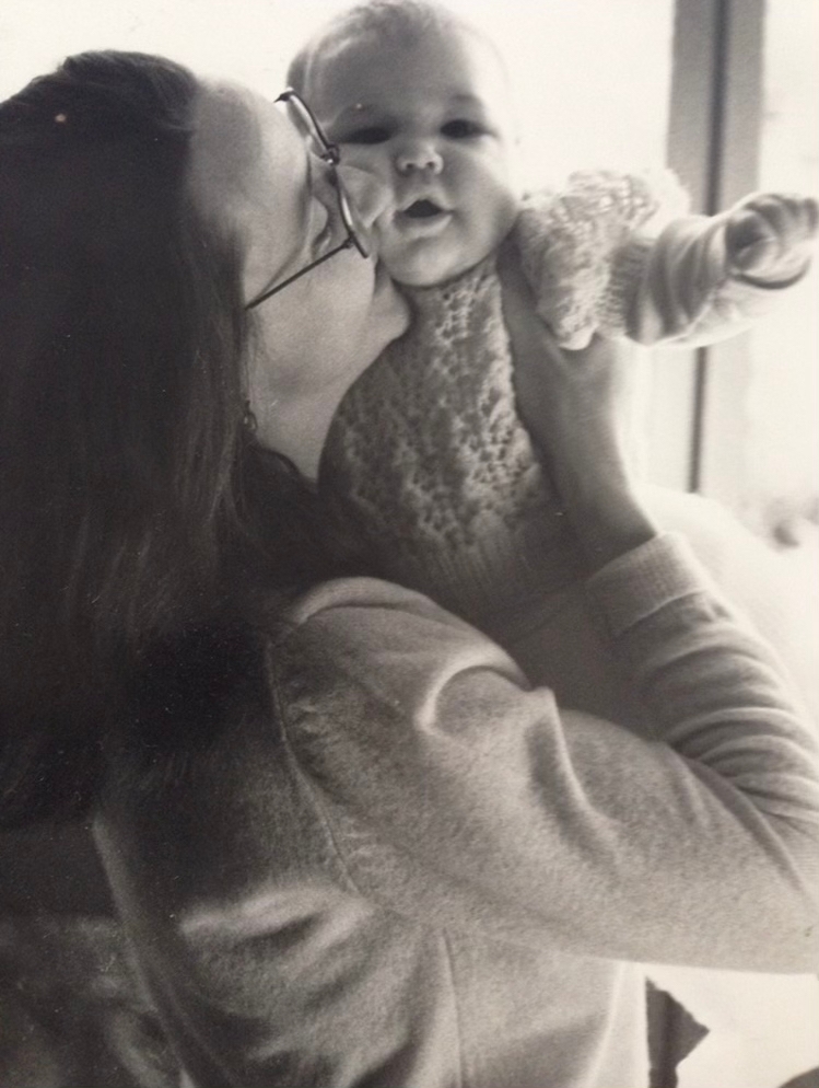 Kate being held by her late mum, Lorrie.