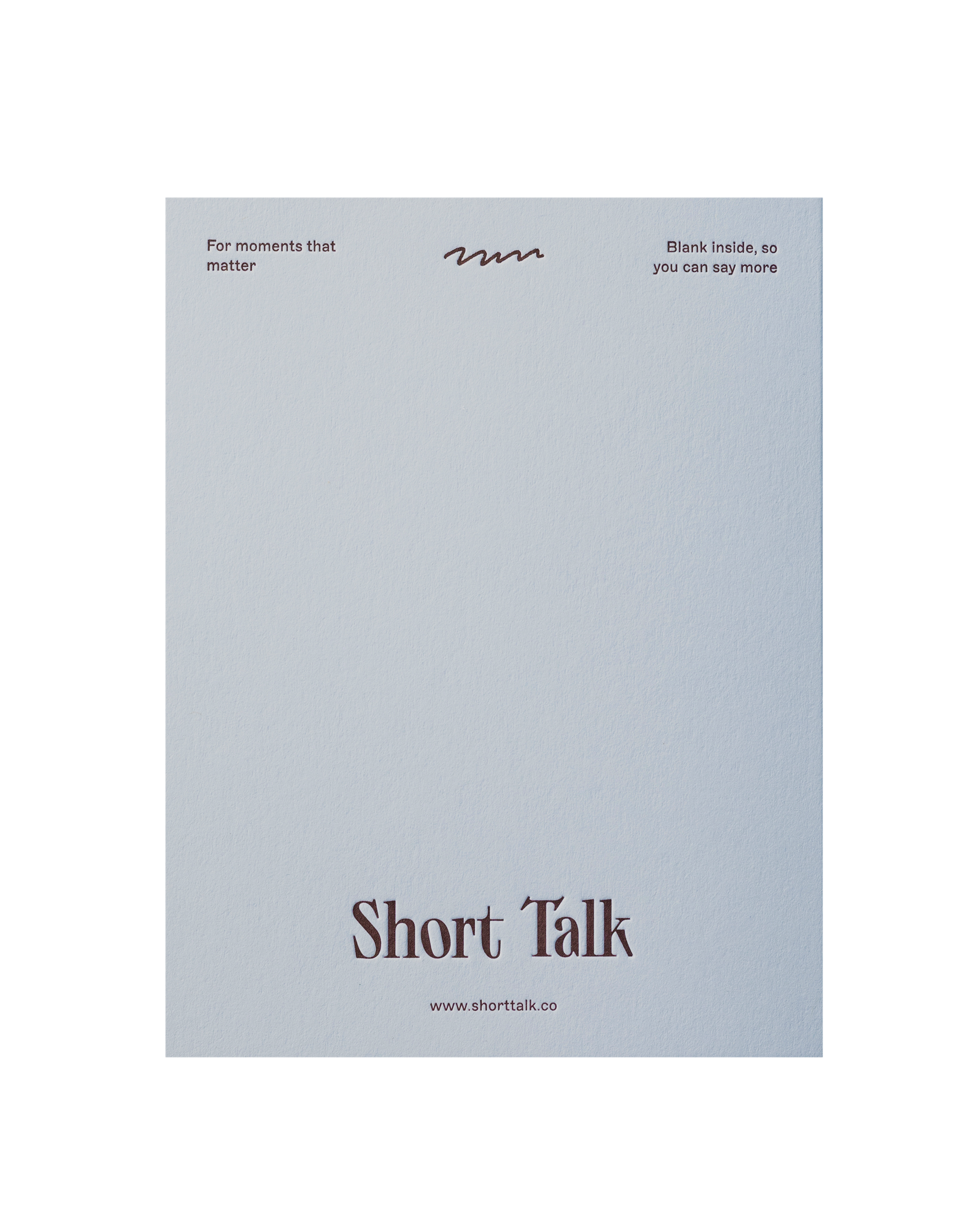 Back view of greeting card