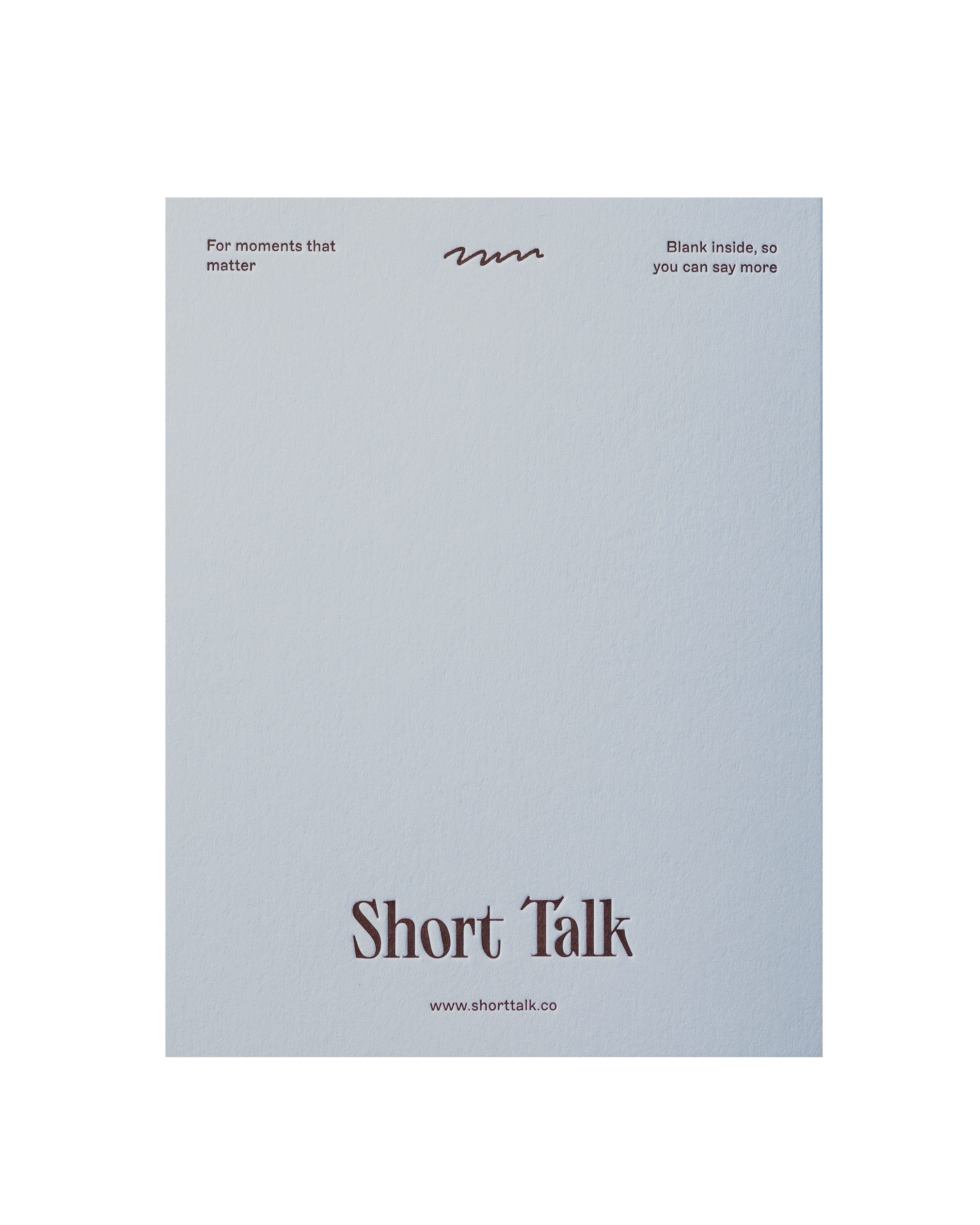 Back view of greeting card