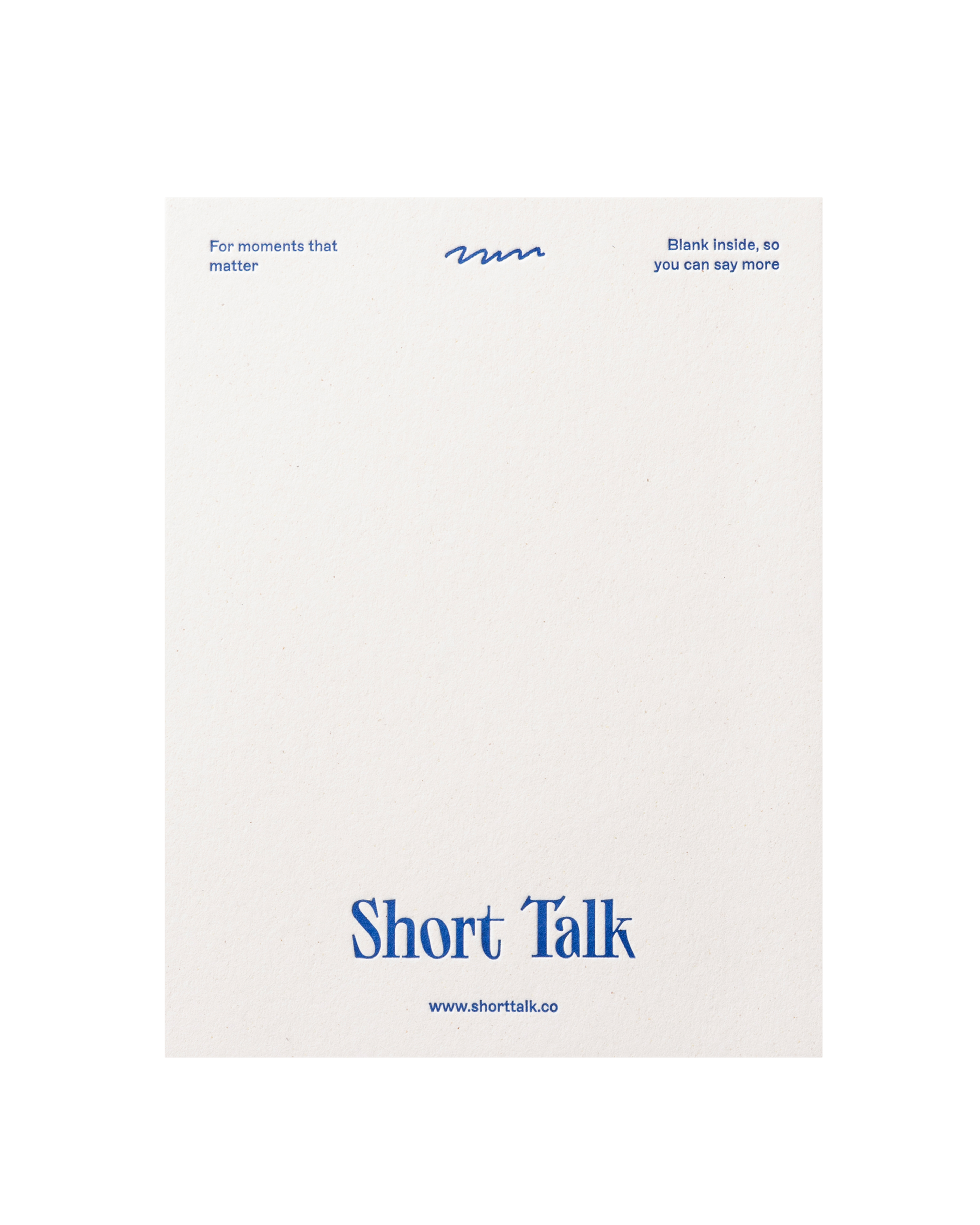 Back view of greeting card