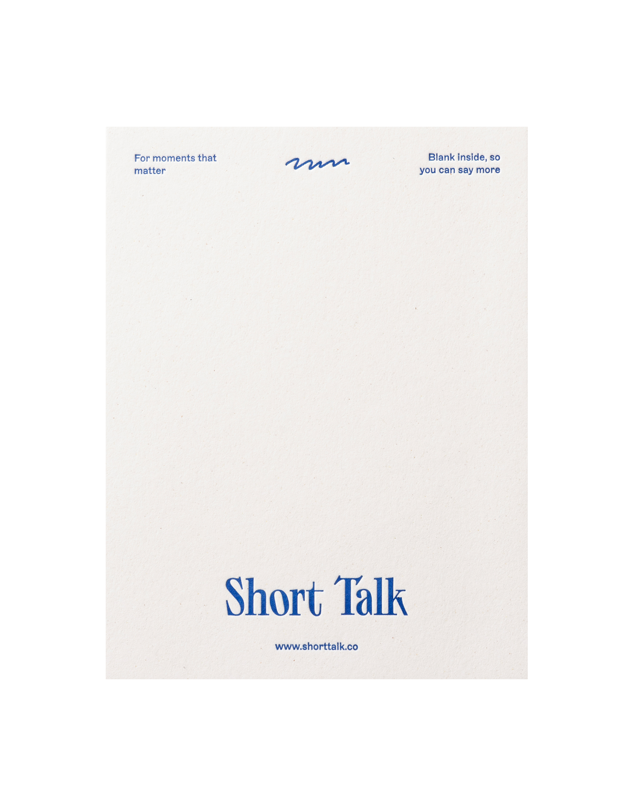 Back view of greeting card