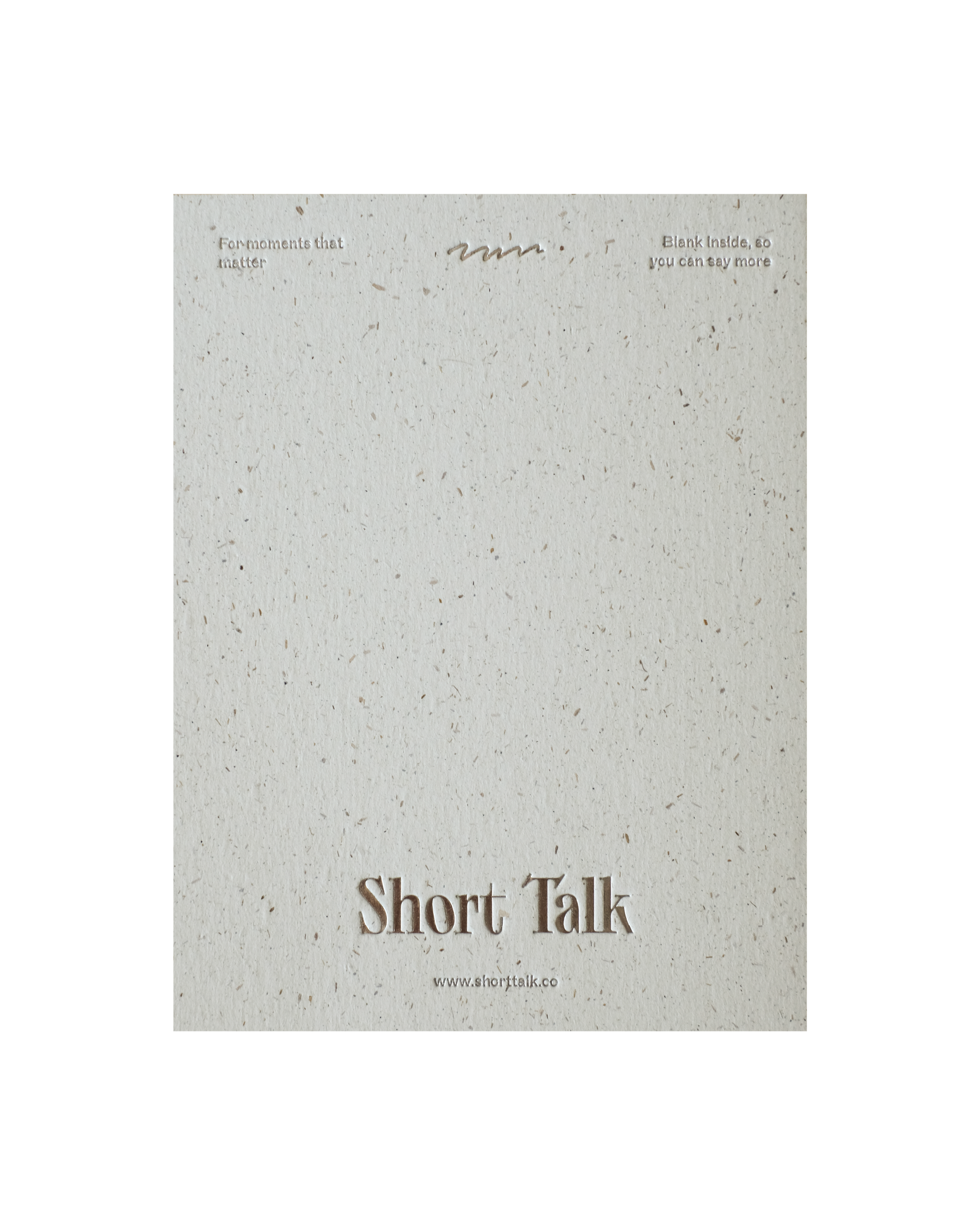 Back of greeting card