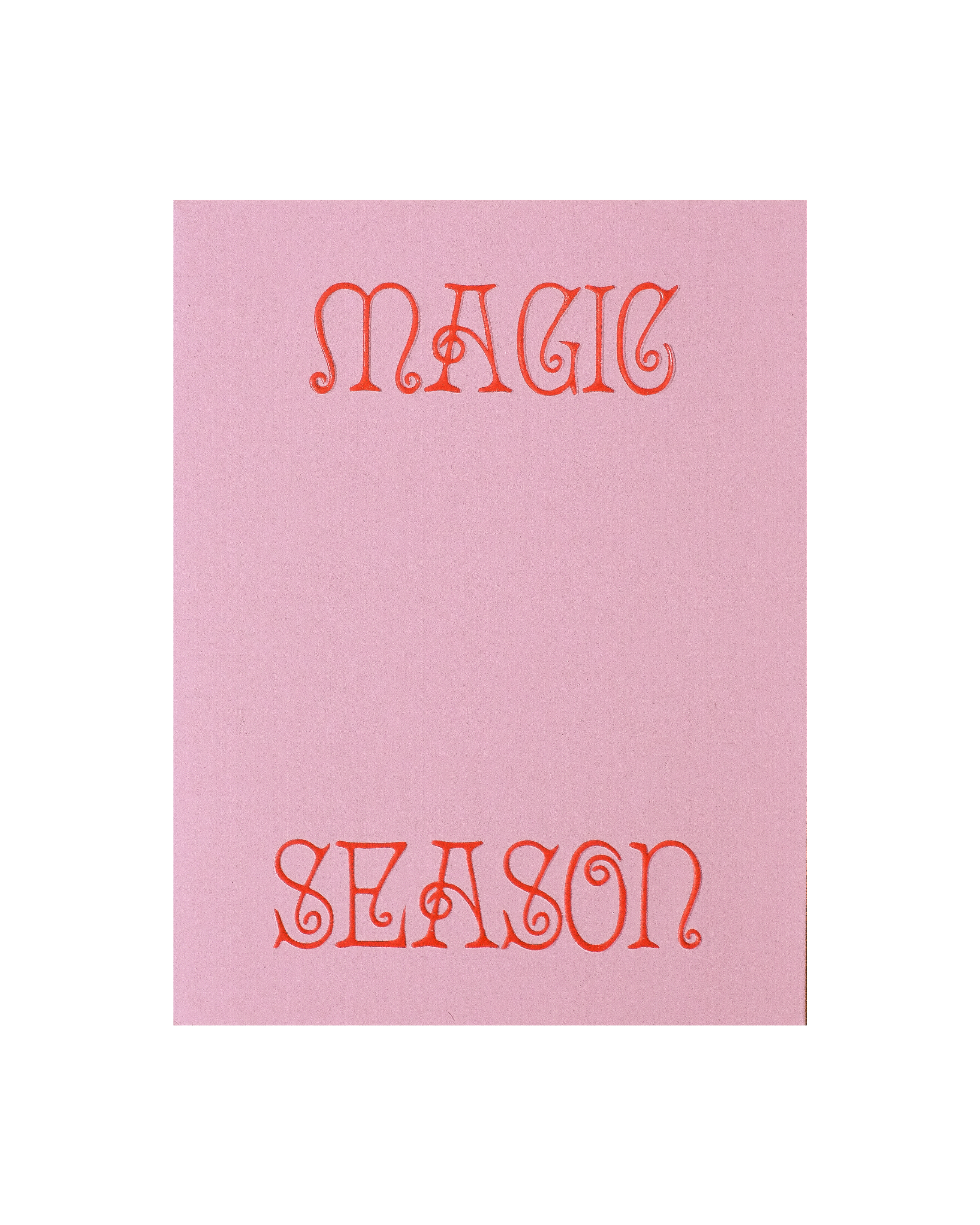 Front view of greeting card