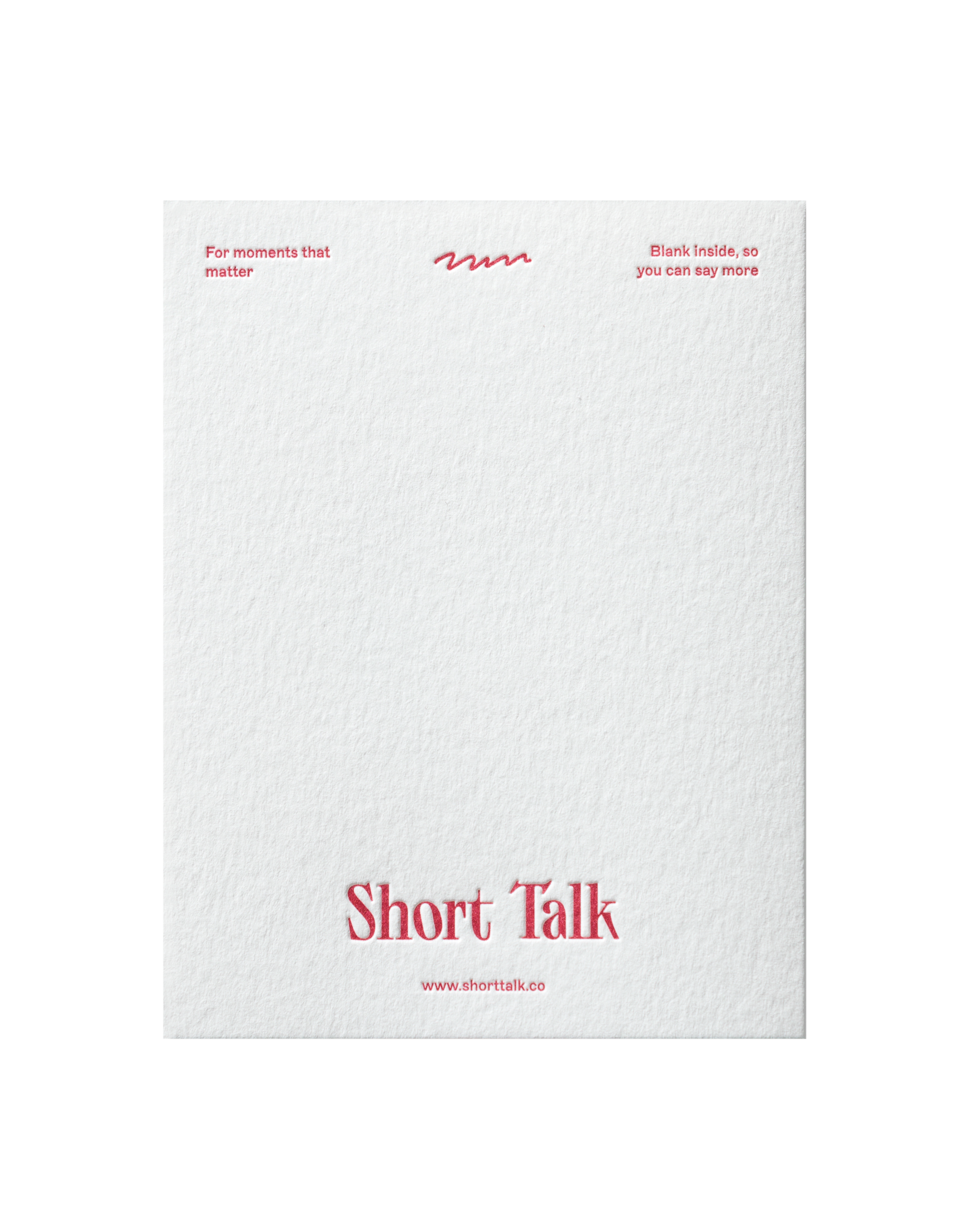 rear of greeting card