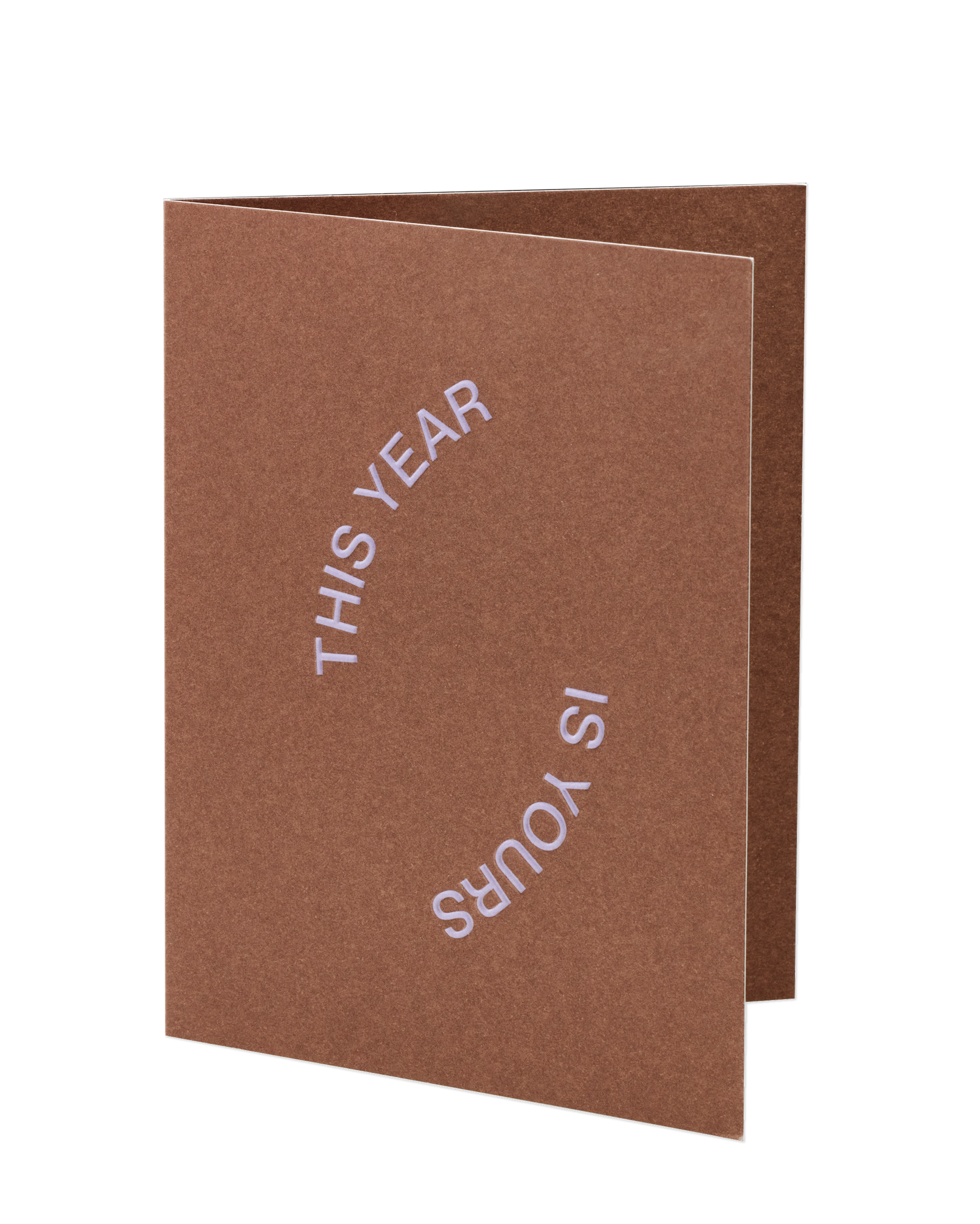 The 'This Year is Yours' card slightly opened