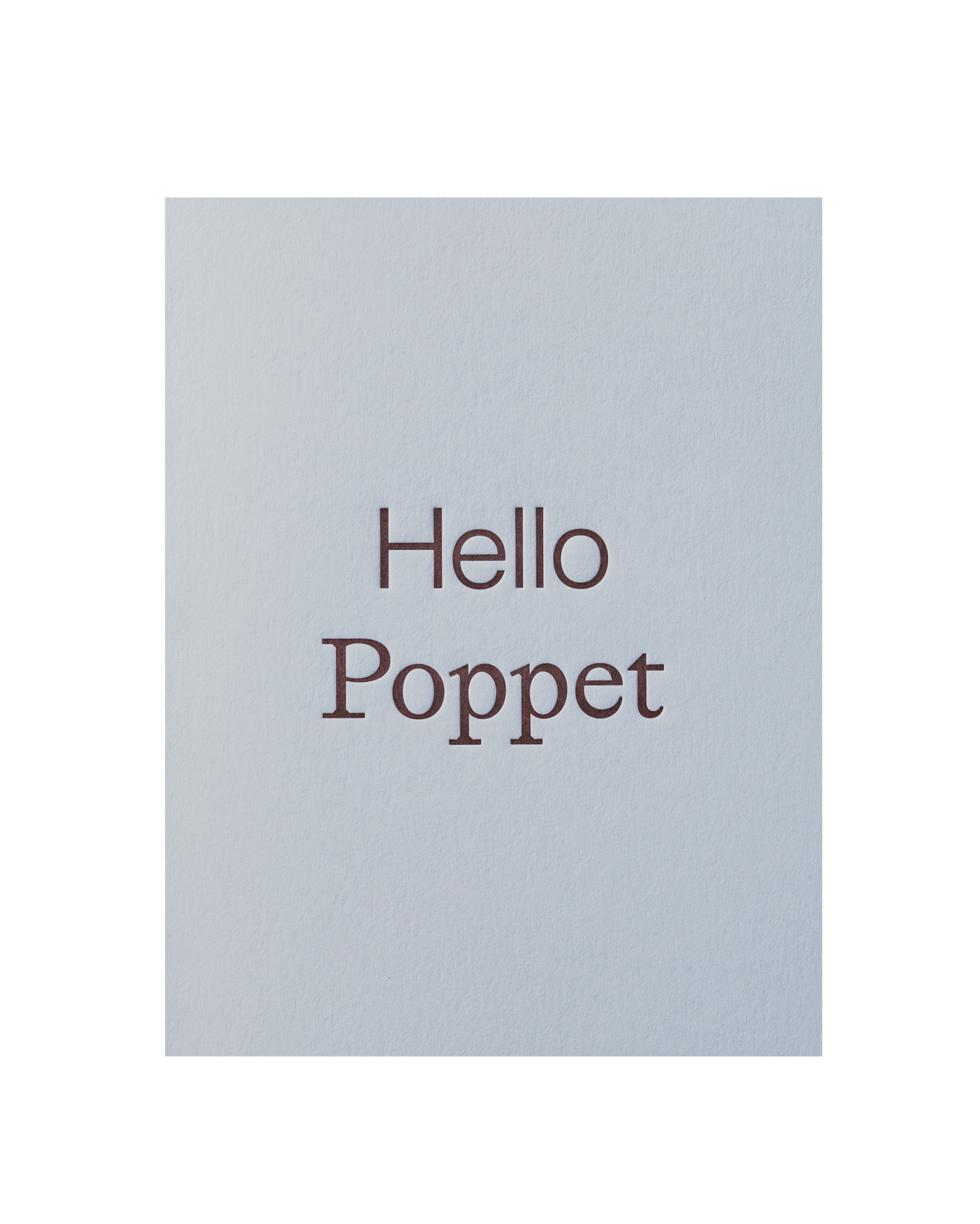 Front view of greeting card