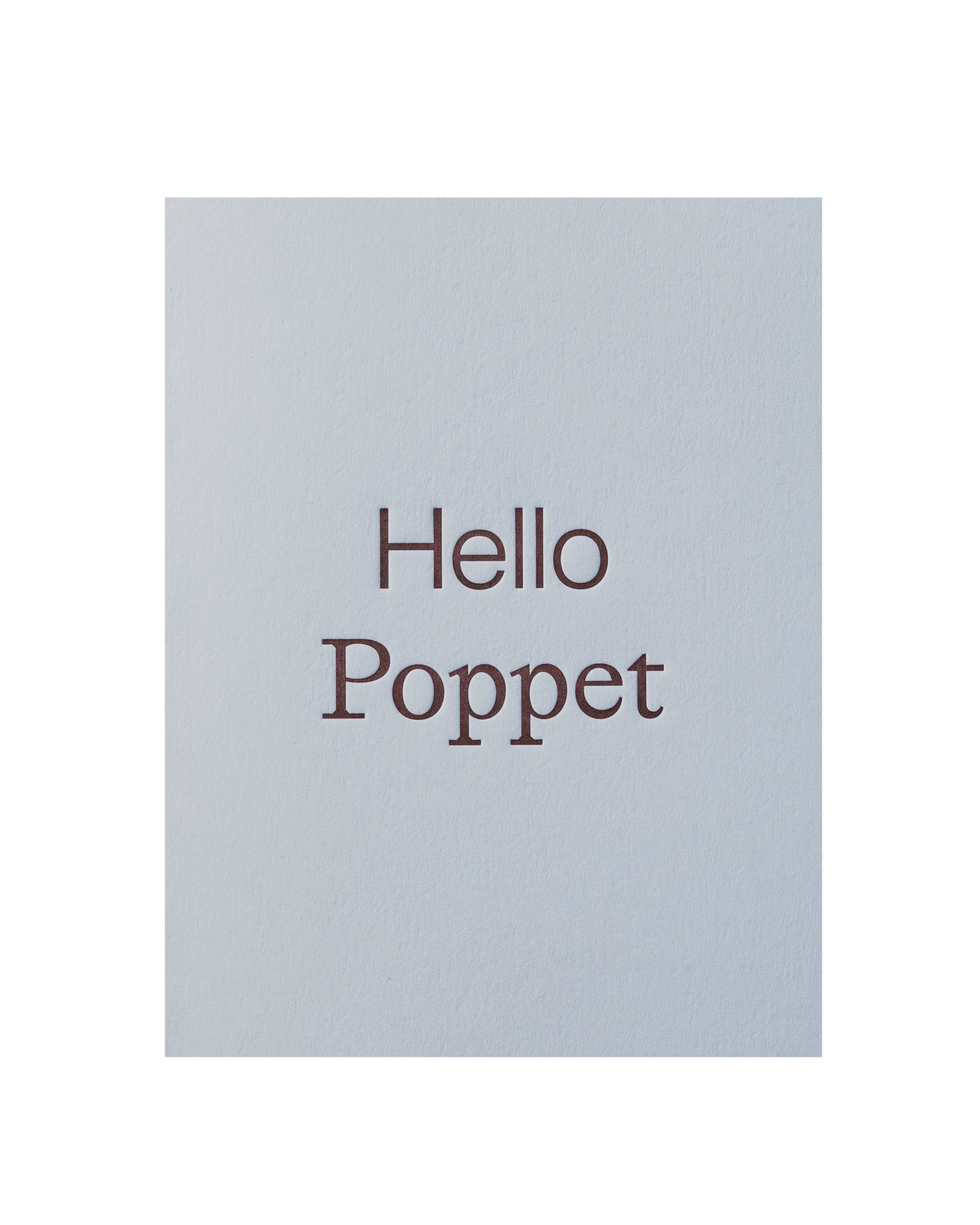 Front view of greeting card