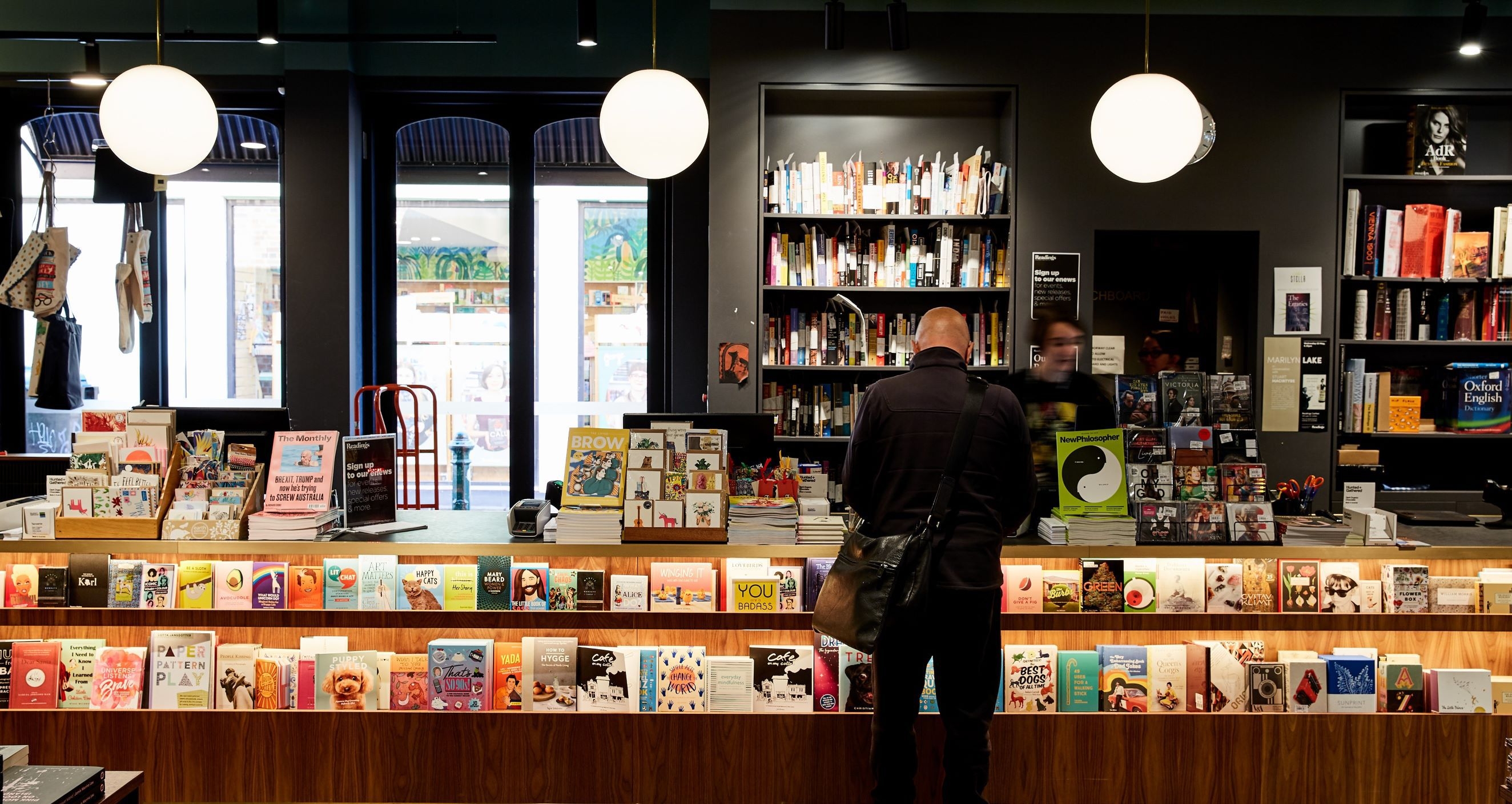 Inside of the Carlton Readings shop