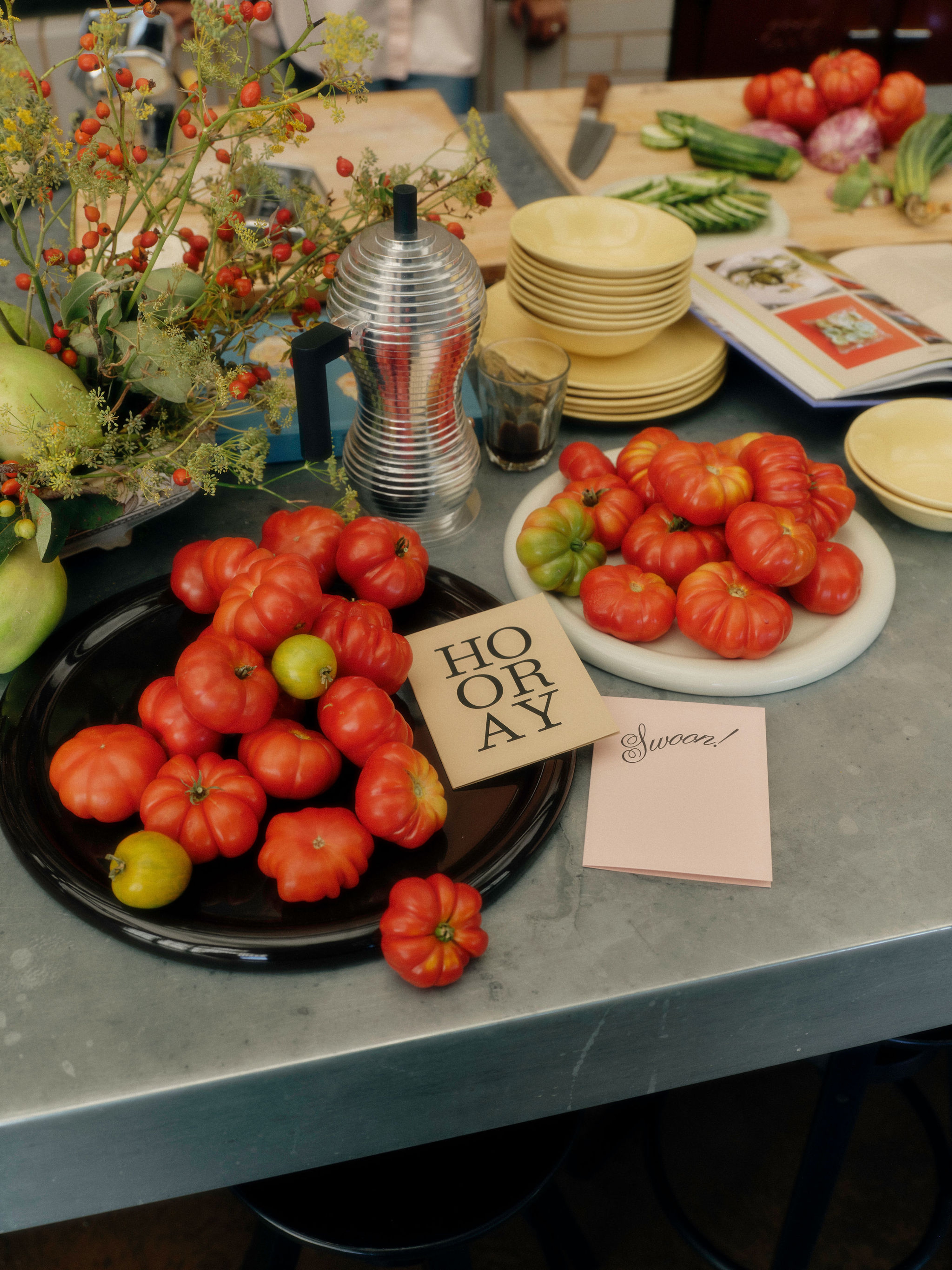 A suitcase full of greetings cards and knick nacks