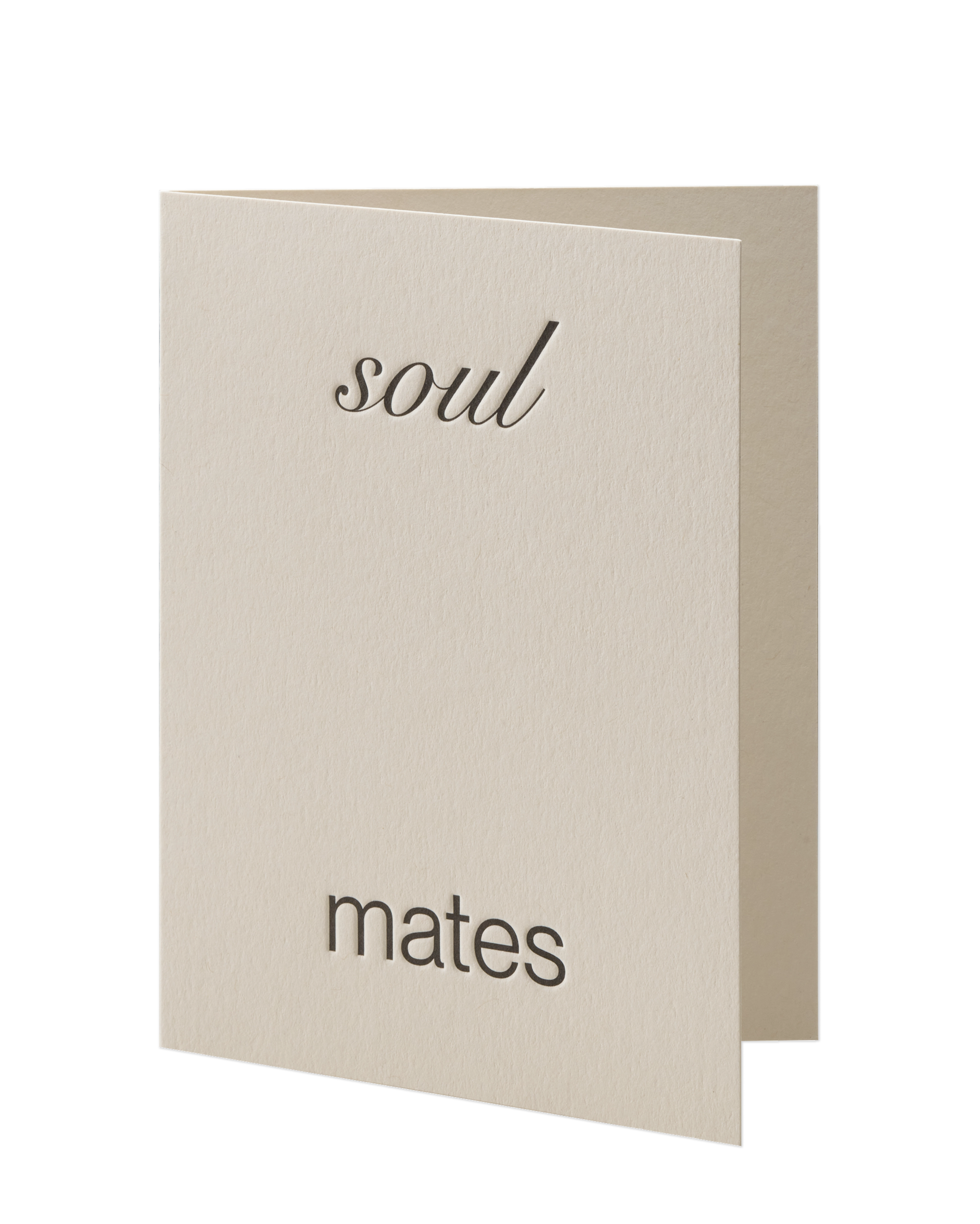 The 'Soul Mates' card slightly opened