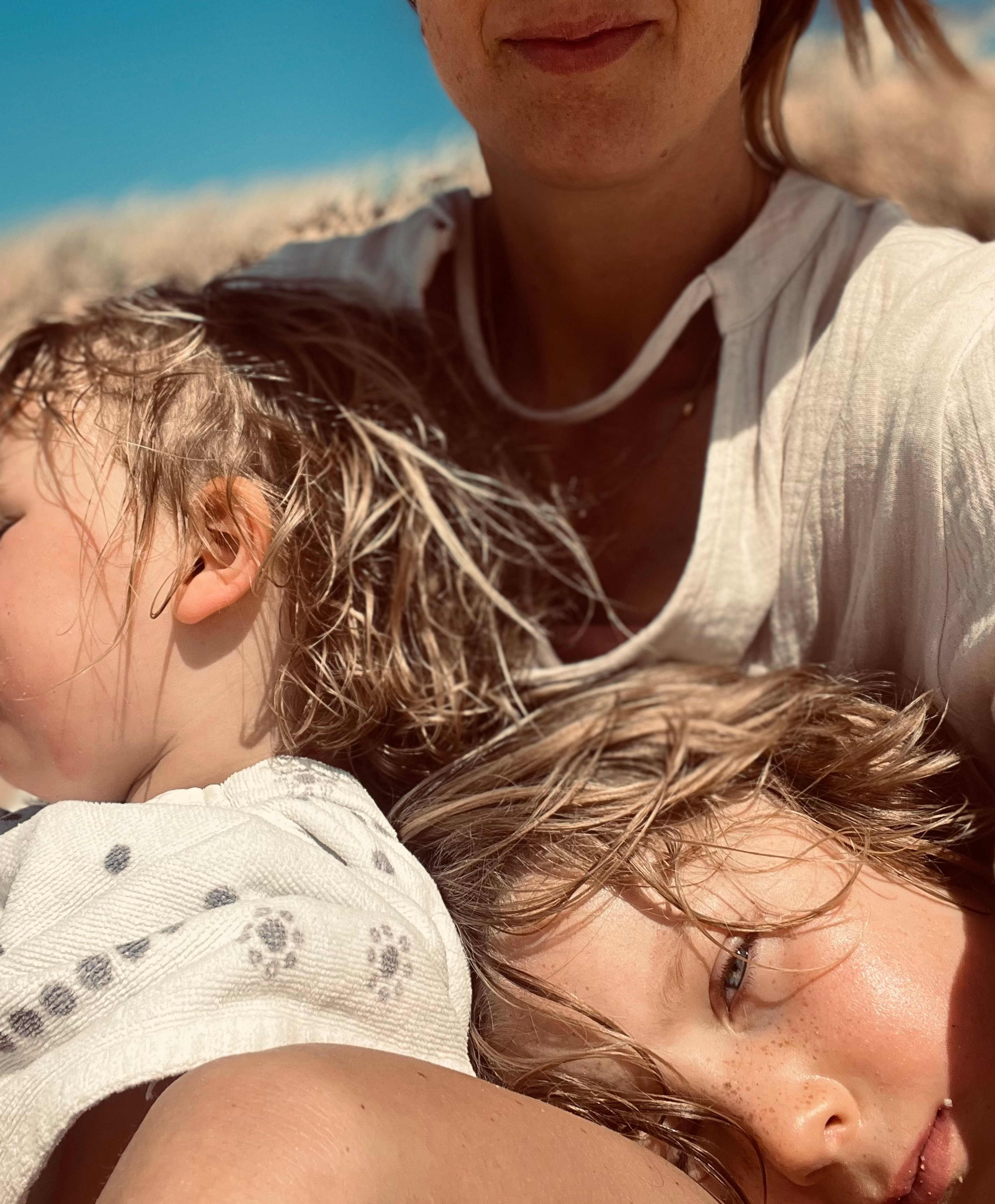 Sally and two children