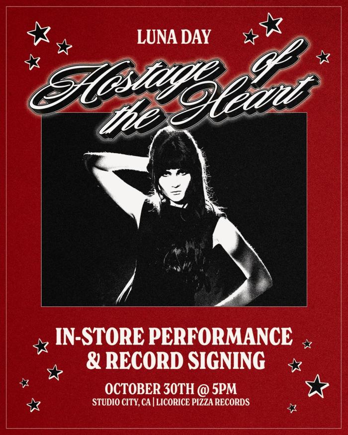 Luna Day: Hostage of the Heart Vinyl Release, In-Store Performance & Signing