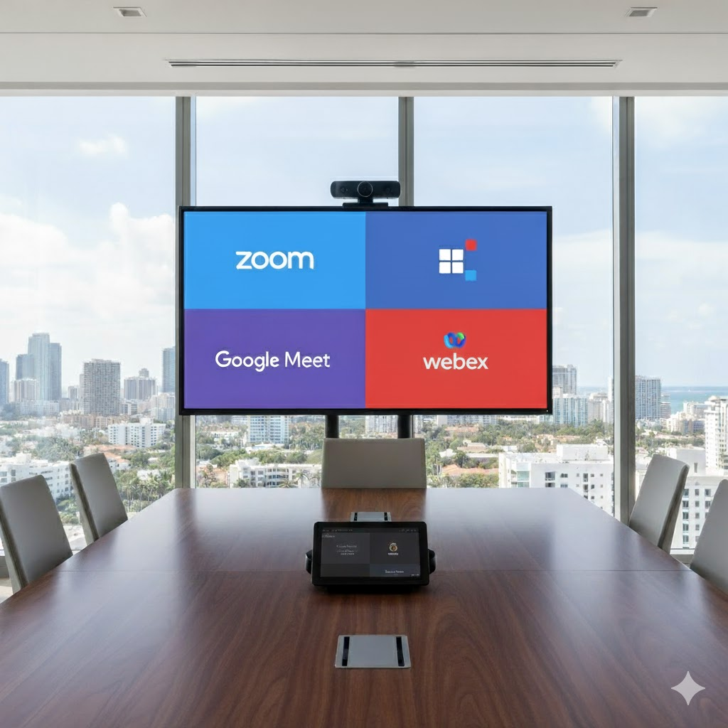 Choosing the Right Platform: Teams, Webex, Zoom, or Meet for Your Conference Room ? 