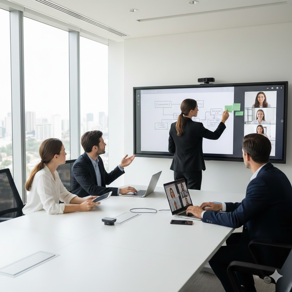 How Digital Whiteboards Improve Collaboration in Hybrid Meetings