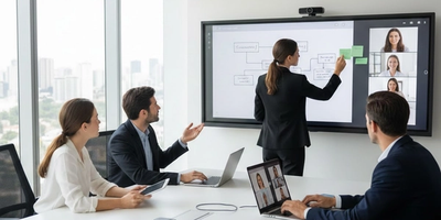 How Digital Whiteboards Improve Collaboration in Hybrid Meetings