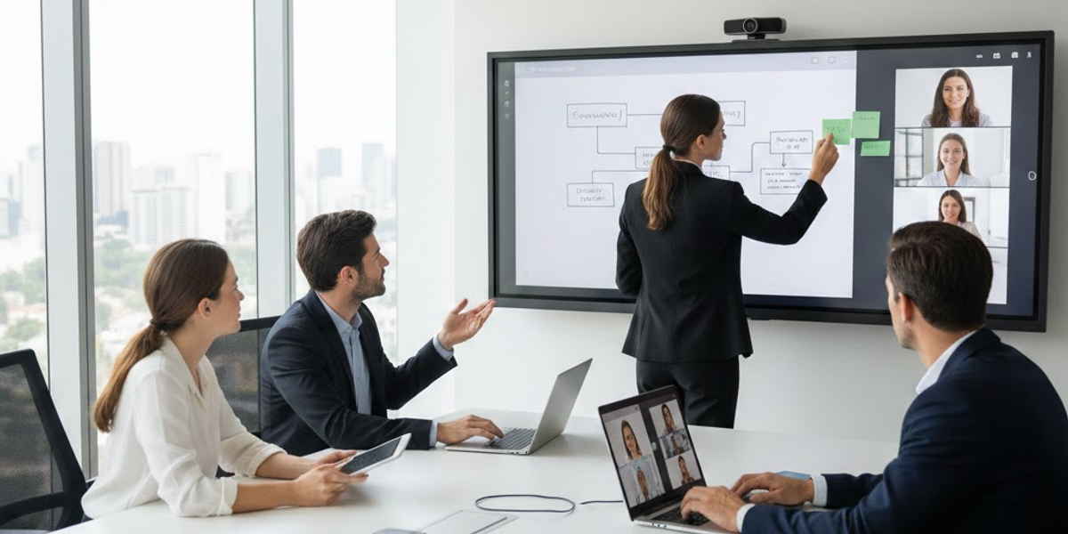 How Digital Whiteboards Improve Collaboration in Hybrid Meetings