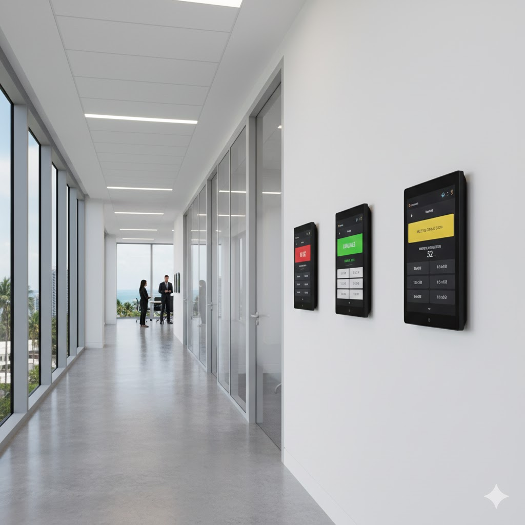 How Room Booking Displays Prevent Meeting Overlaps and Improve Office Flow