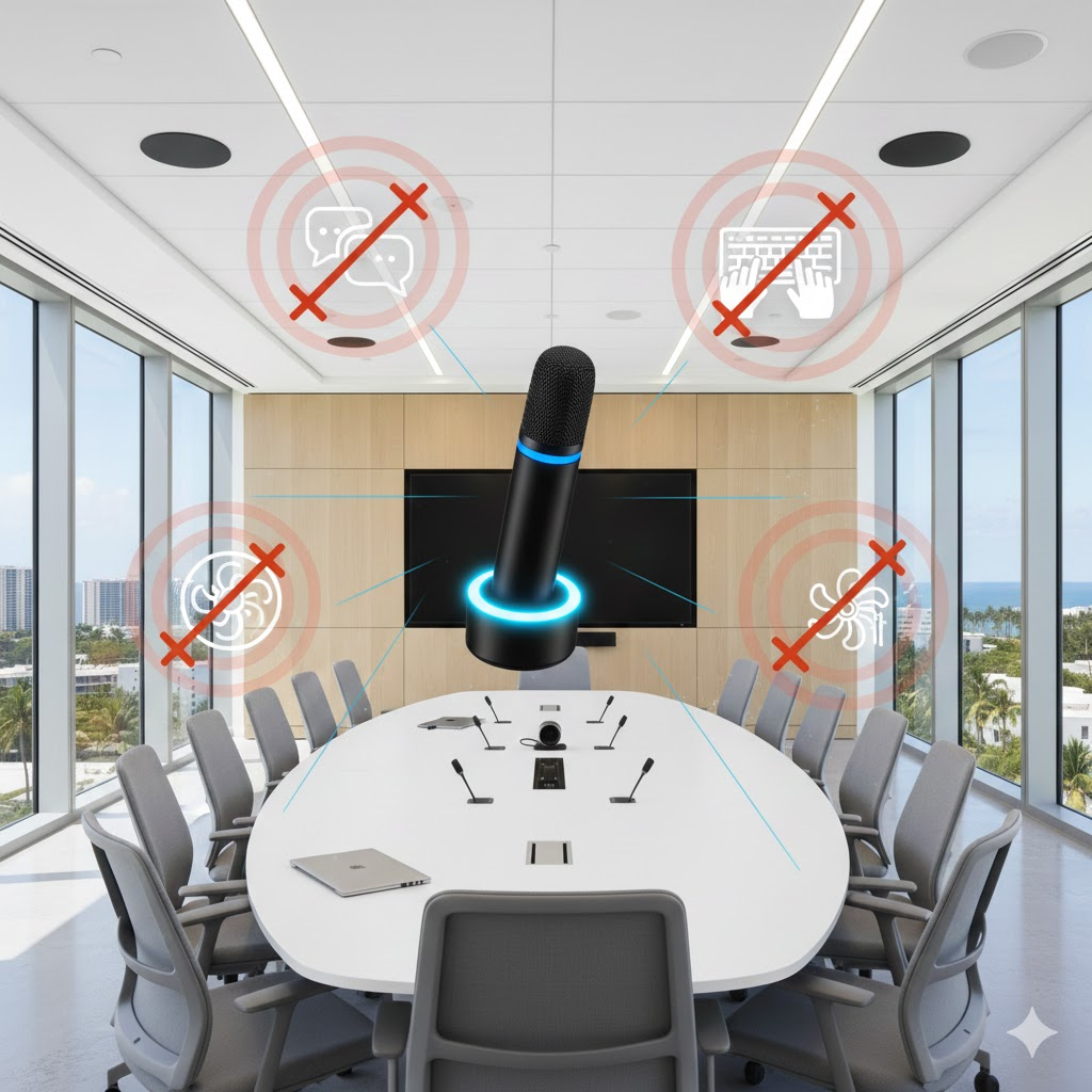 How Background Noise Suppression Enhances Conference Room Audio 