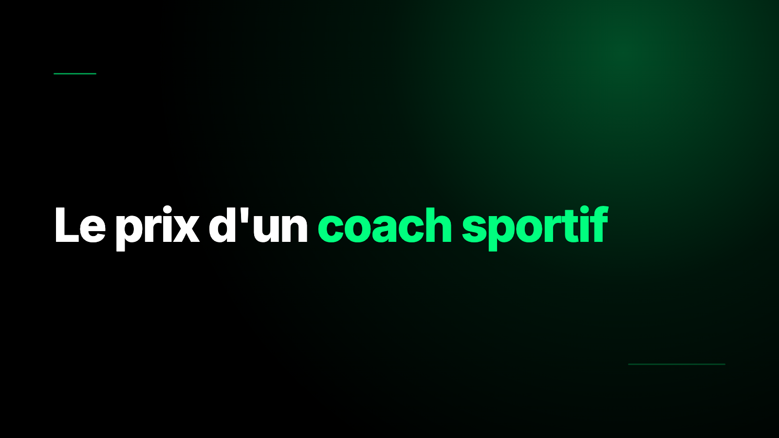 Combien coûte un coach sportif