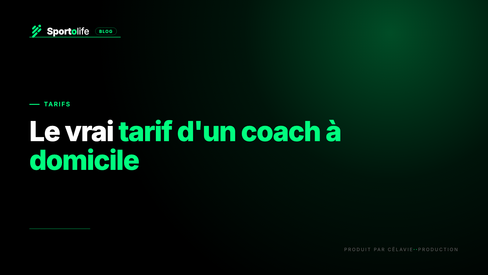 Tarif coach sportif à domicile