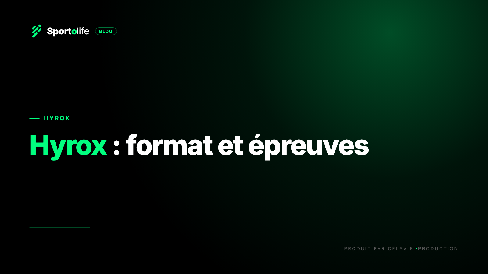 Format et épreuves Hyrox