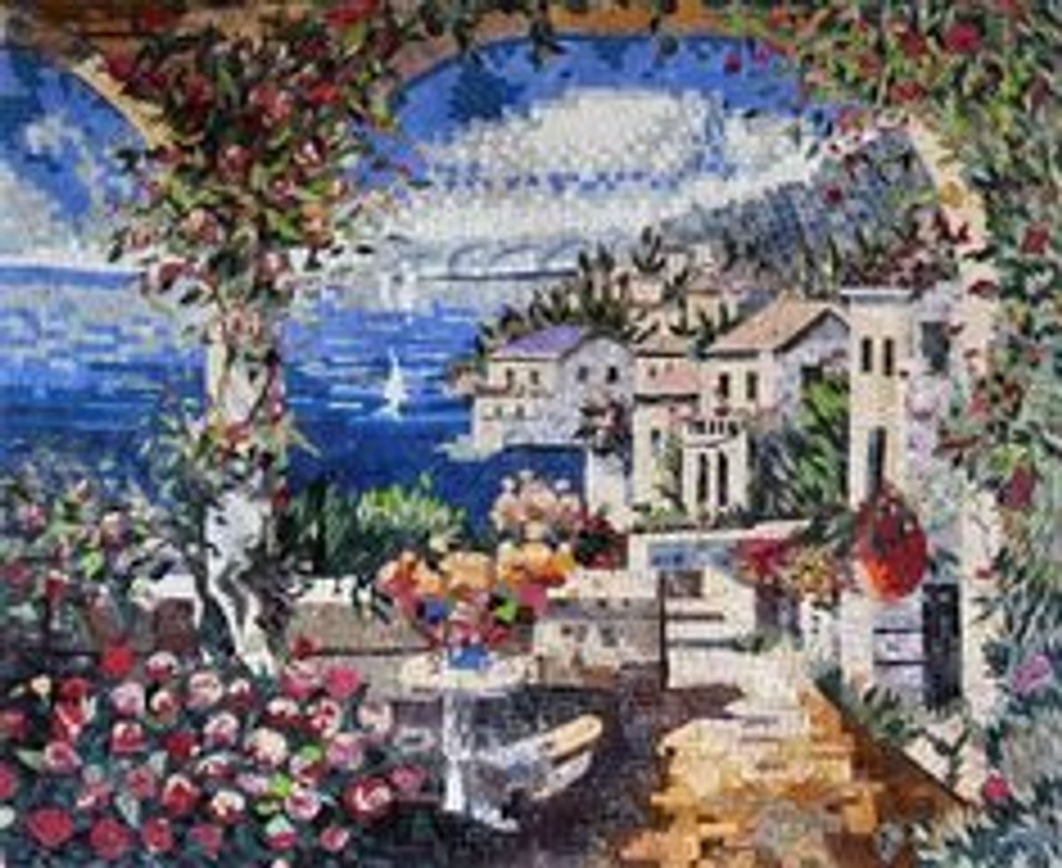 Coastal scene mosaic