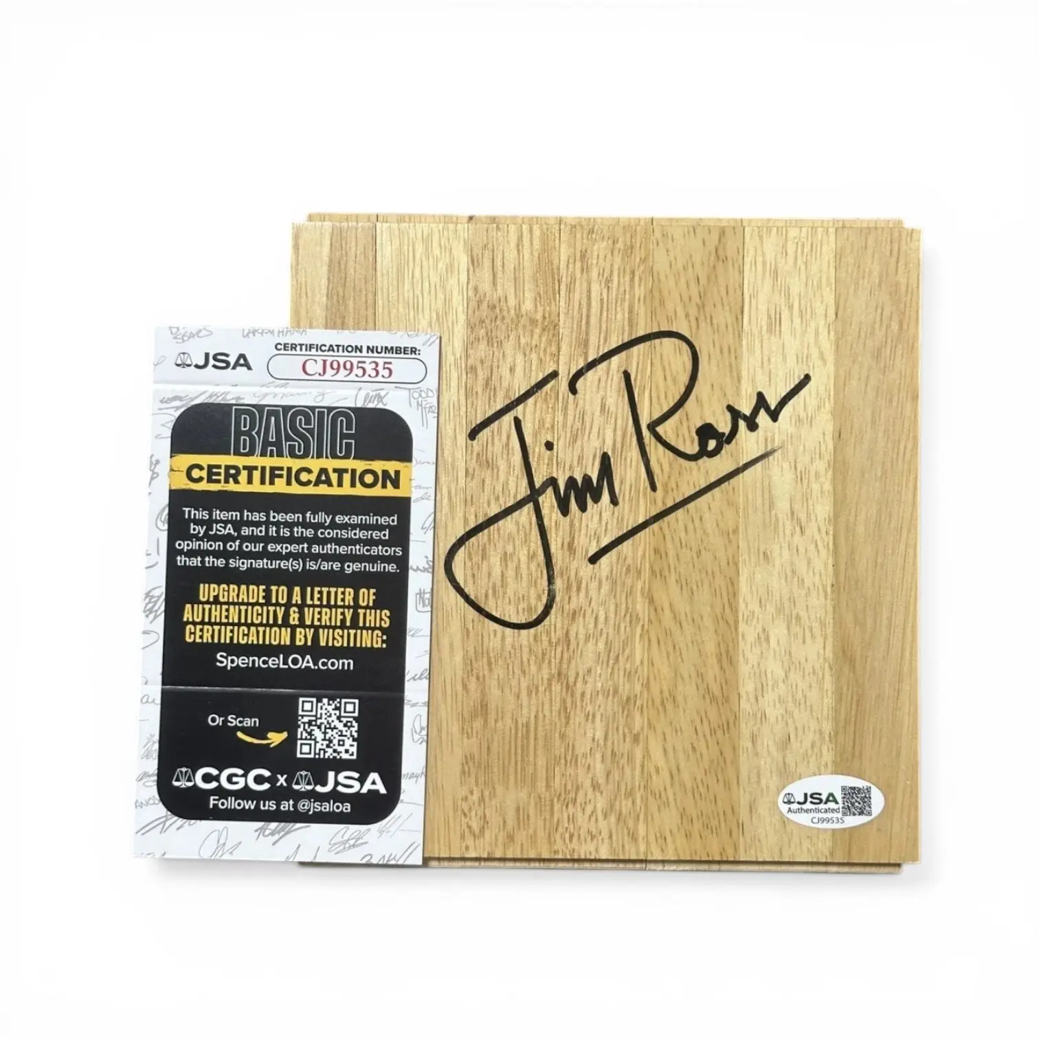 Jim Ross SIGNERAD WWE Golvbit 6x6 AUTO JSA COA Autograf JR