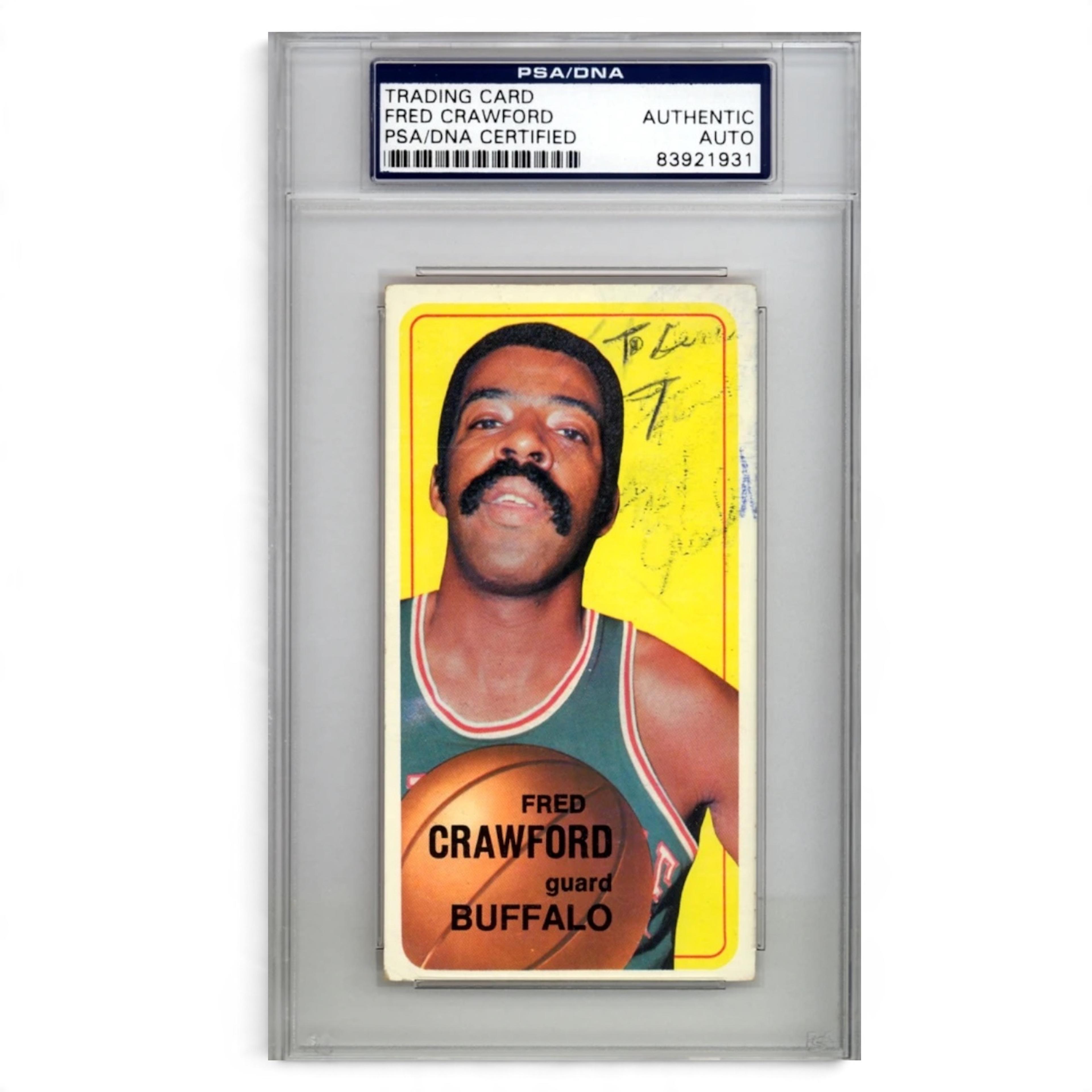 Fred Crawford – Signerat Topps basketkort från 1970 #162 | Buffalo Braves | PSA/DNA