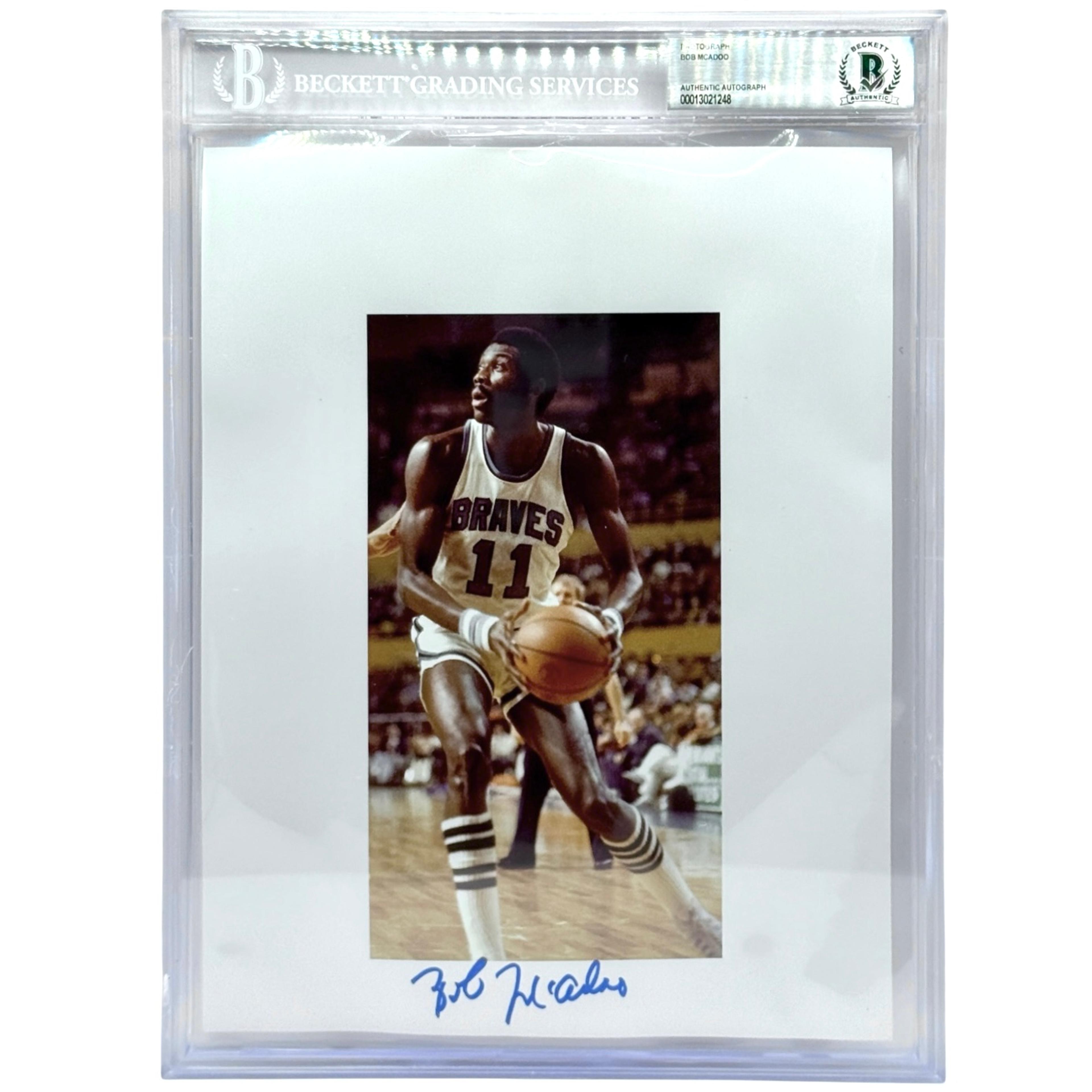  Bob McAdoo – Signerat foto 21,6 × 27,9 cm | Buffalo Braves Beckett