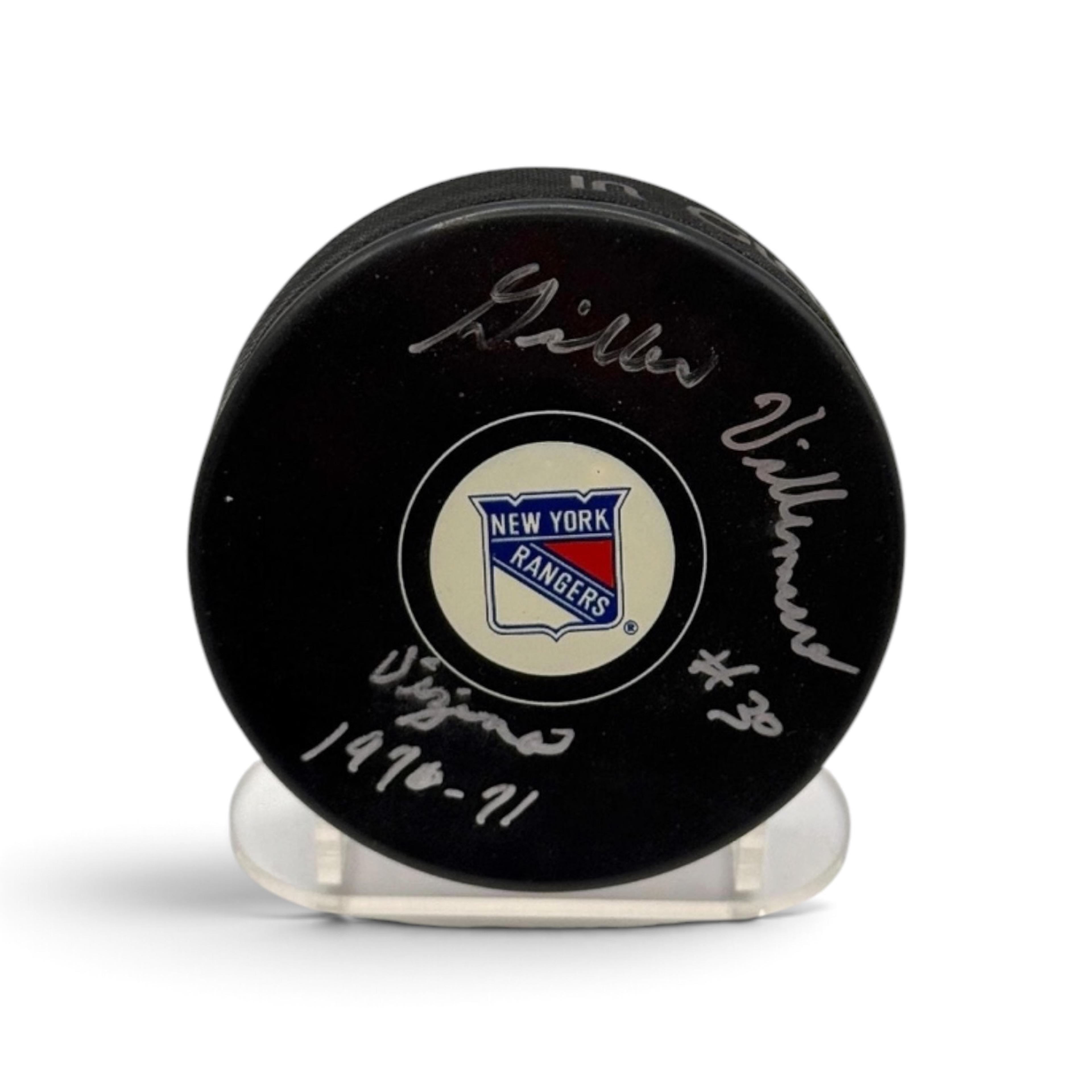 Gilles Villemure signerad puck