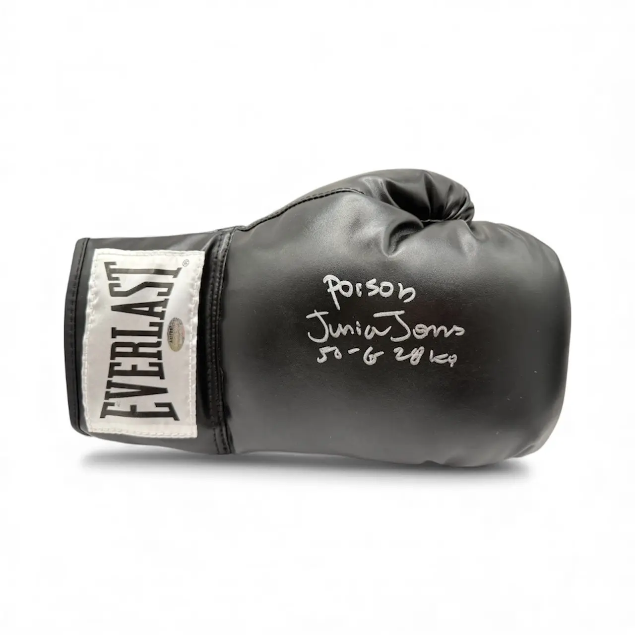 Signerad boxningshandske Junior "Poison" Jones