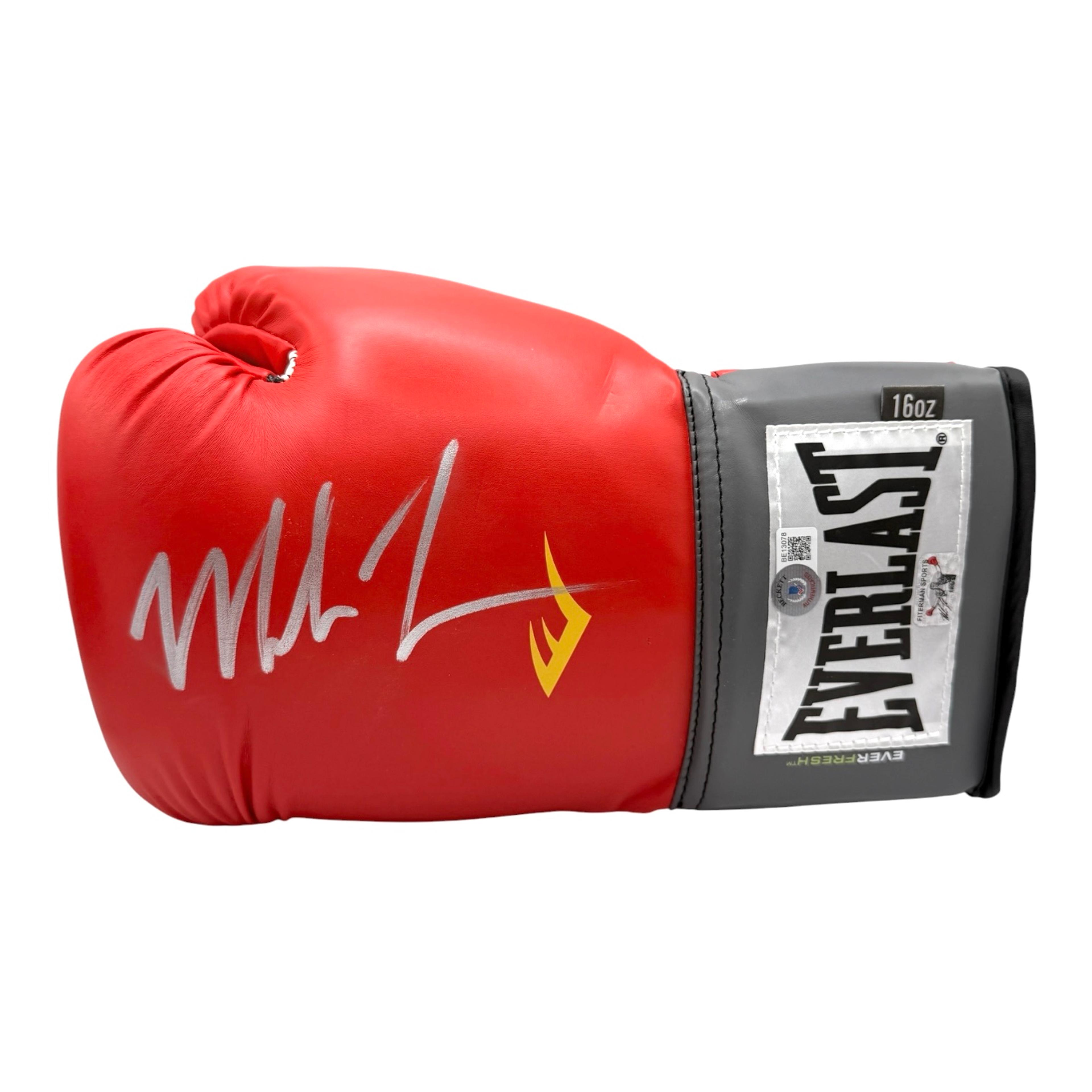 Mike Tyson – Signerad röd Everlast Everfresh-boxningshandske (vänster) Beckett
