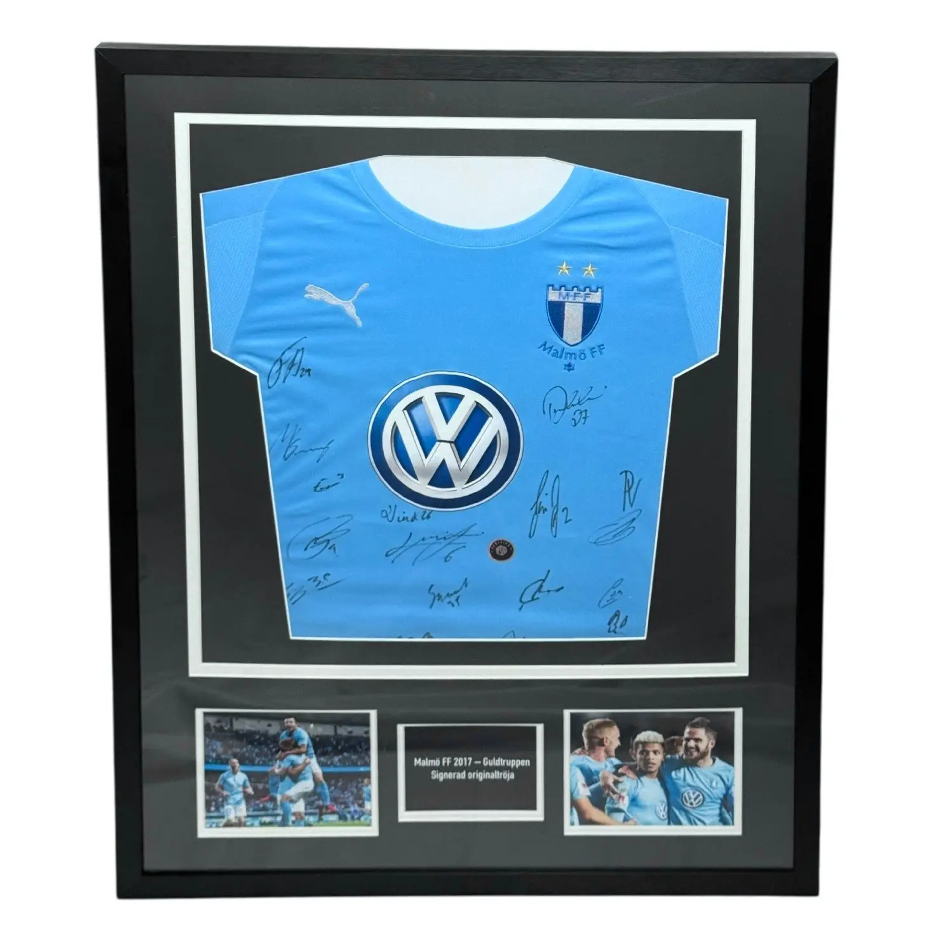 Signerad original Malmö FF-tröja från säsongen 2017 (guldsäsongen)