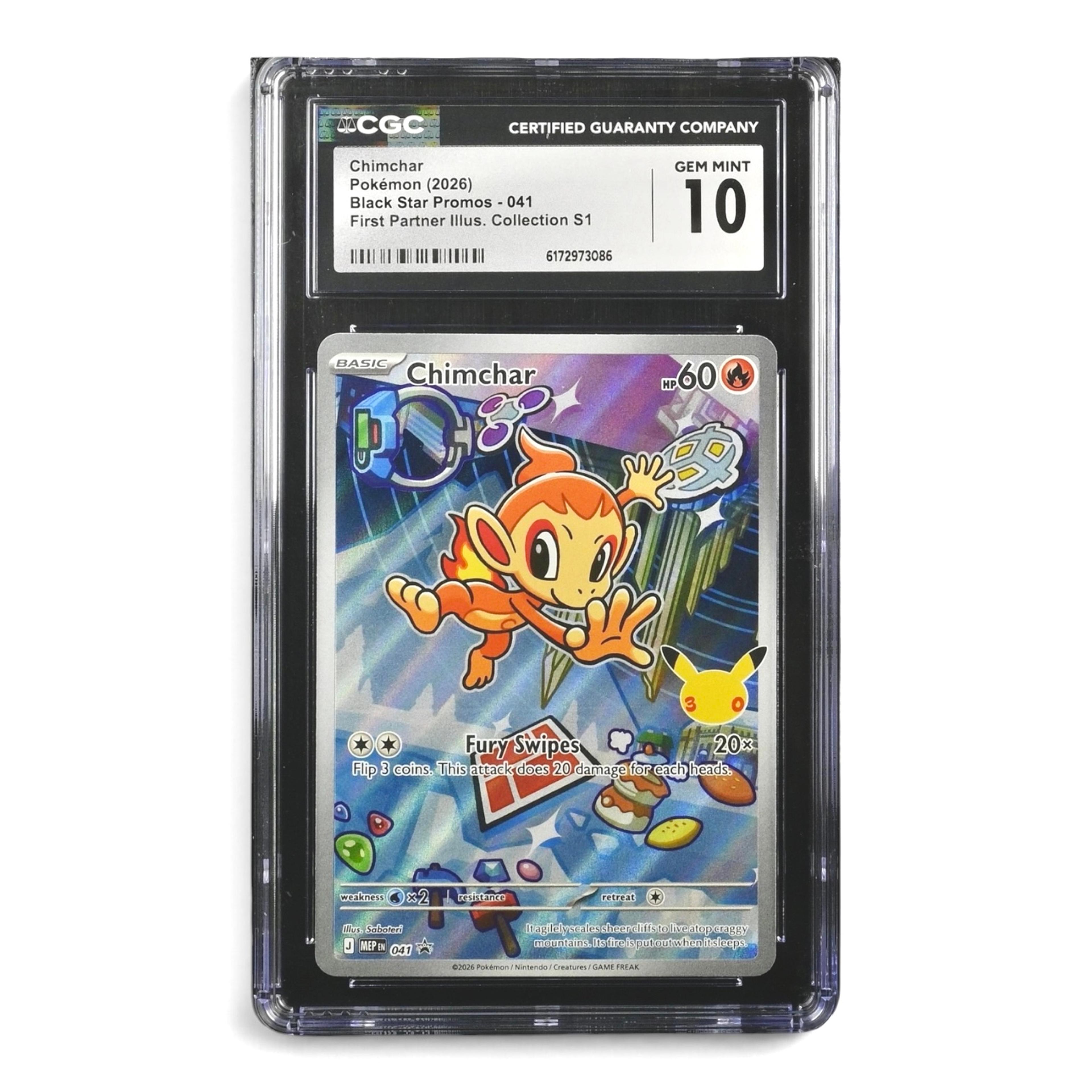 2026 Pokémon First Partner Illustration Collection #041 Chimchar – CGC 10