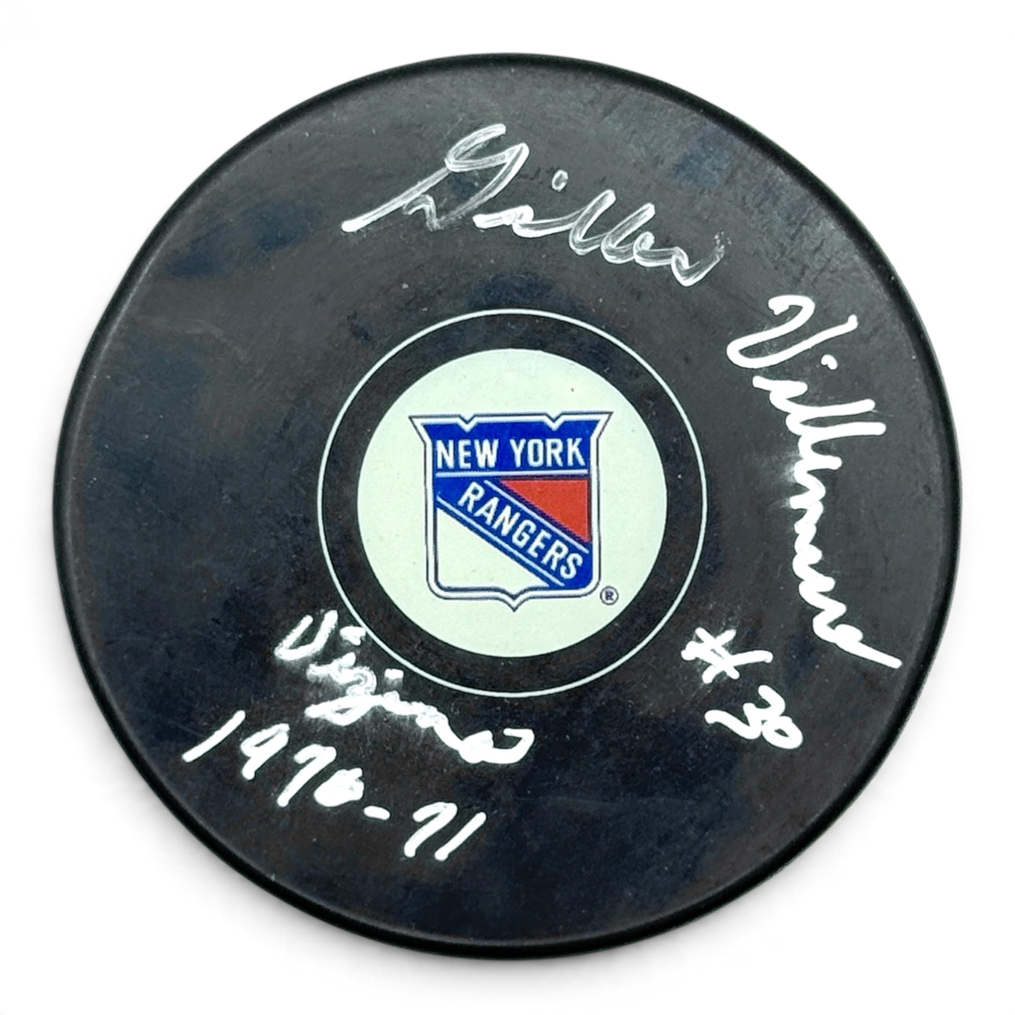 Gilles Villemure signerad puck