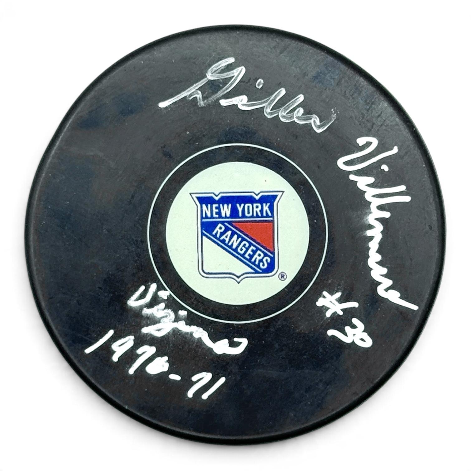 Gilles Villemure signerad puck