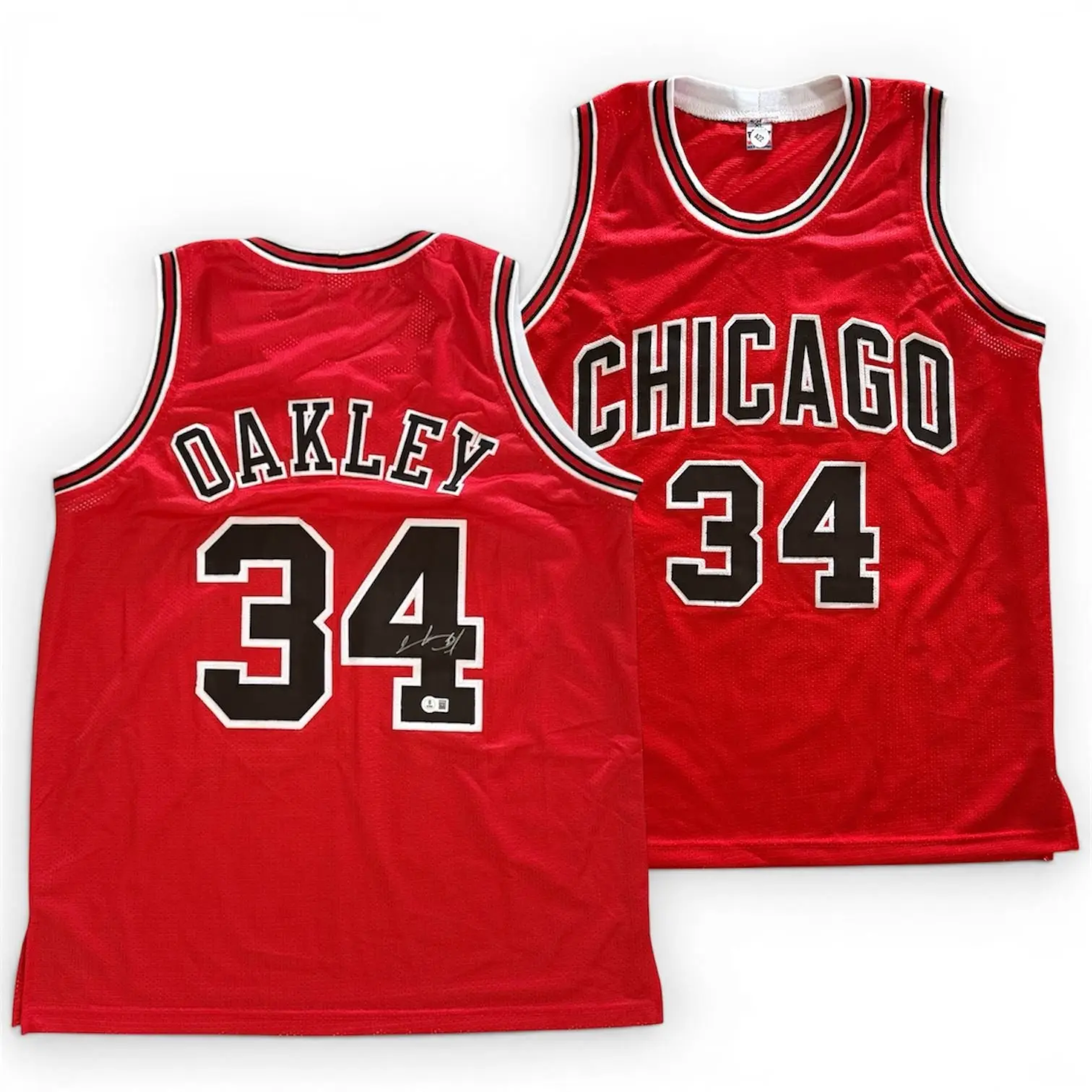 Signerad Chicago Bulls #34 “Oakley” Tröja 
