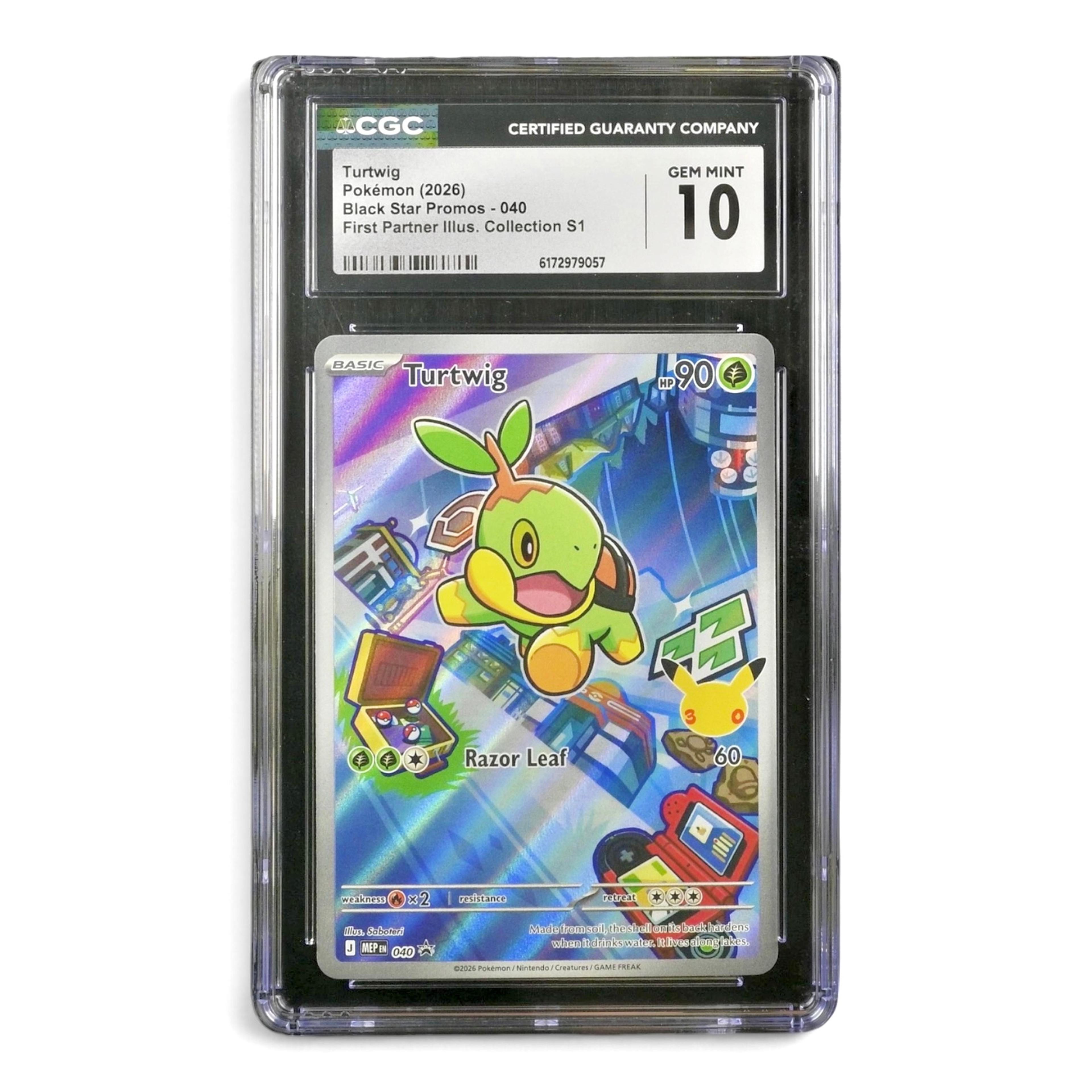 2026 Pokémon First Partner Illustration Collection #040 Turtwig – CGC 10
