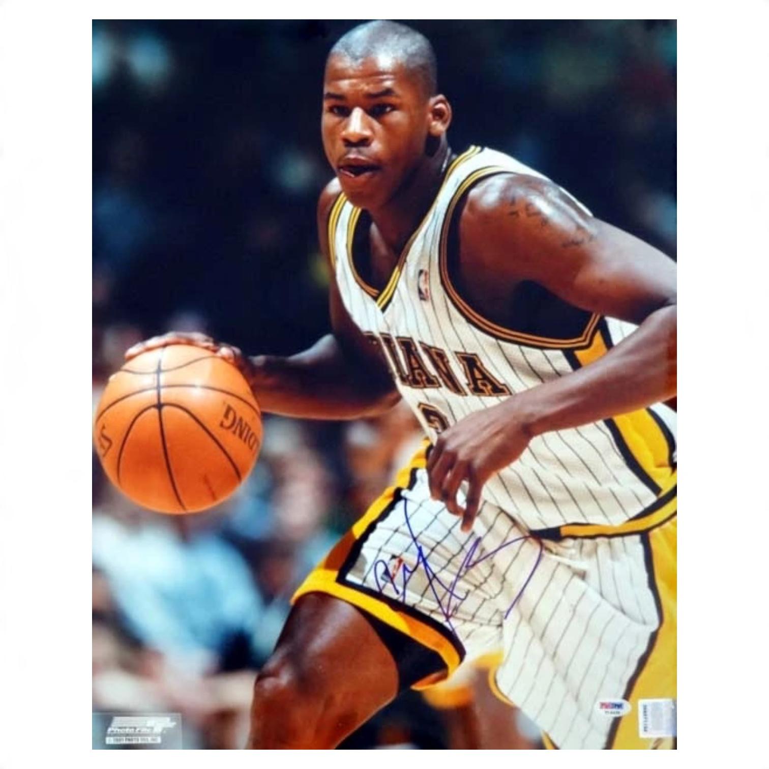 Al Harrington Signerat 40,6 × 50,8 cm Fotografi – Indiana Pacers – PSA/DNA Autentiserat #T14436