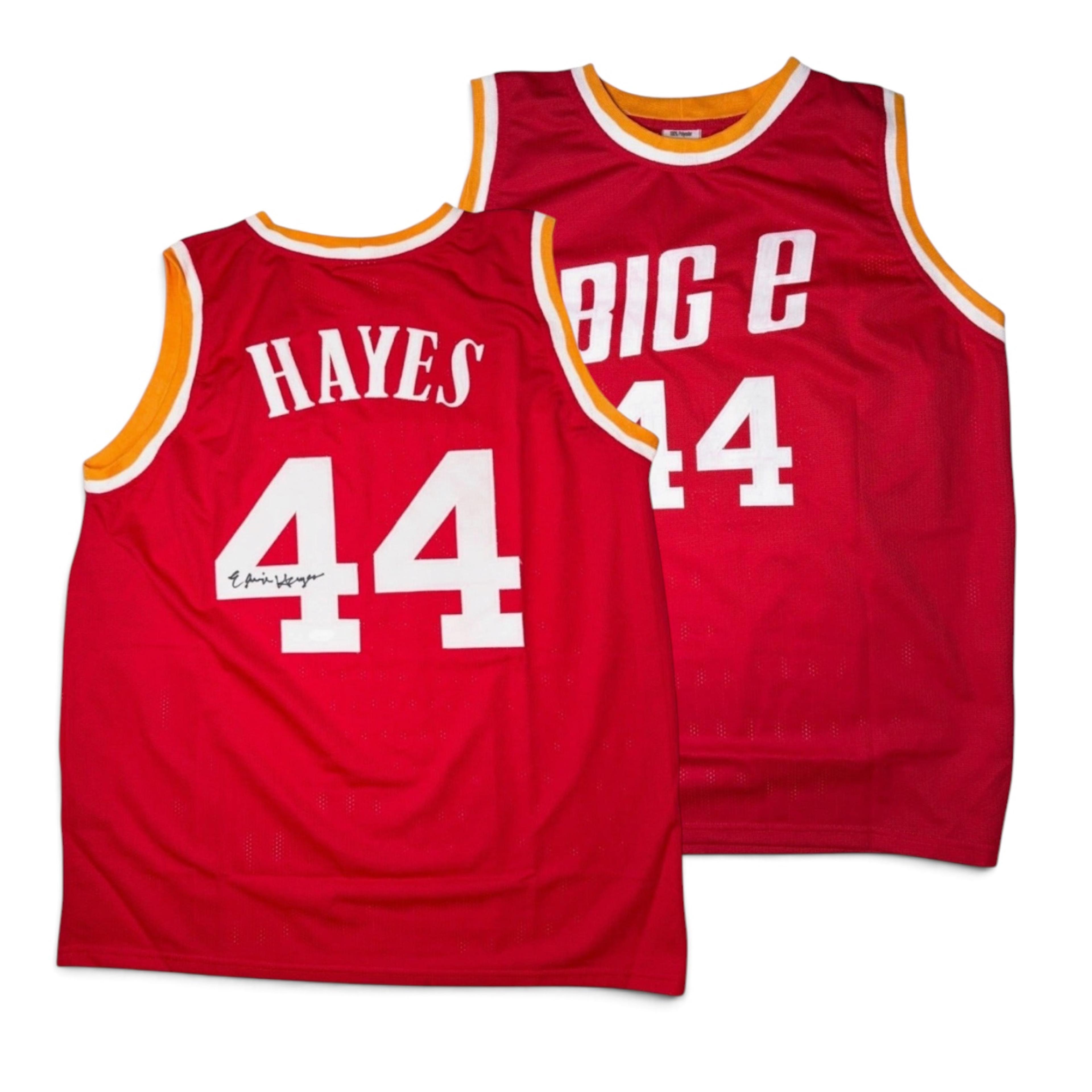 Signerad baskettröja av NBA-legenden Elvin “Big E” Hayes XL
