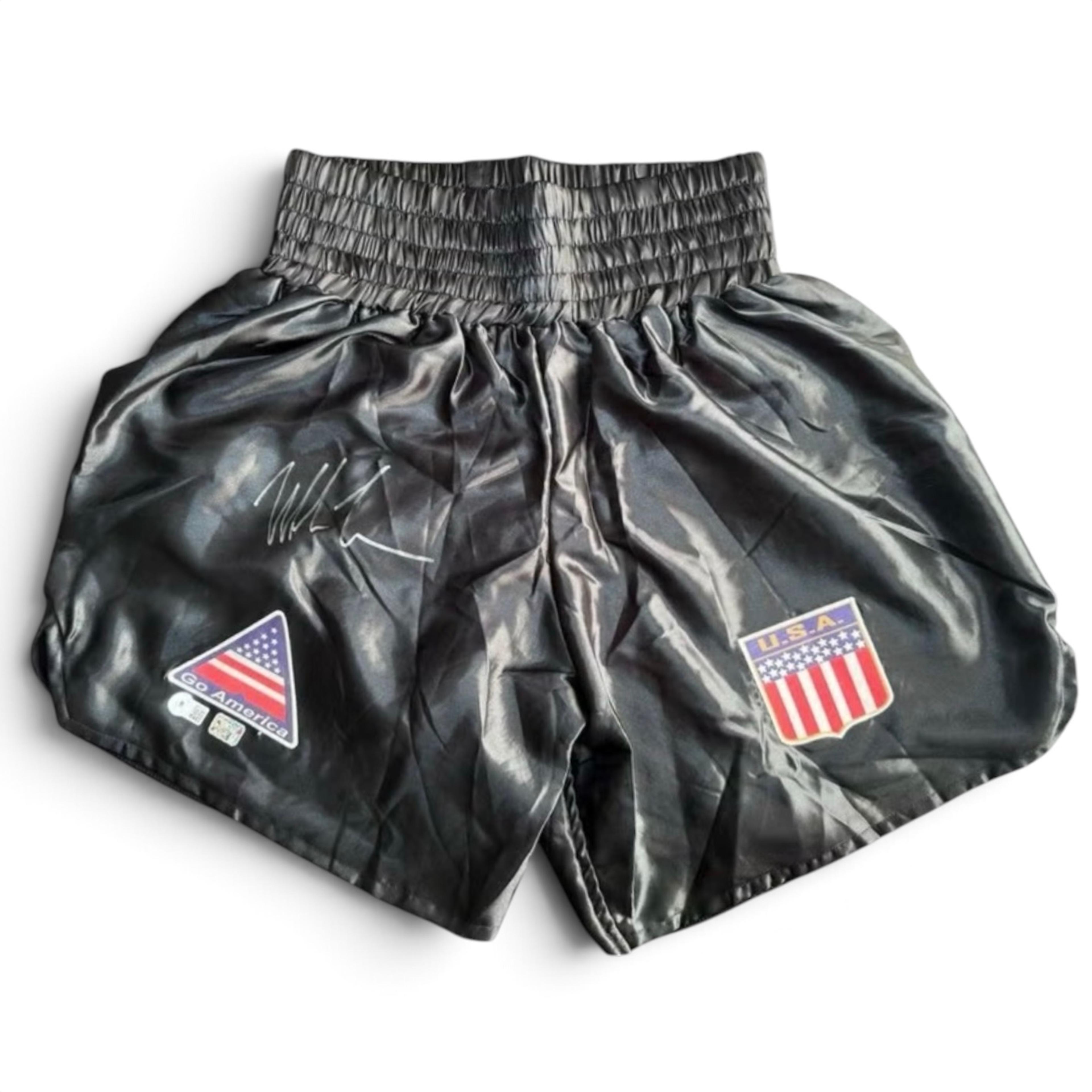 Signerade Mike Tyson boxningsshorts