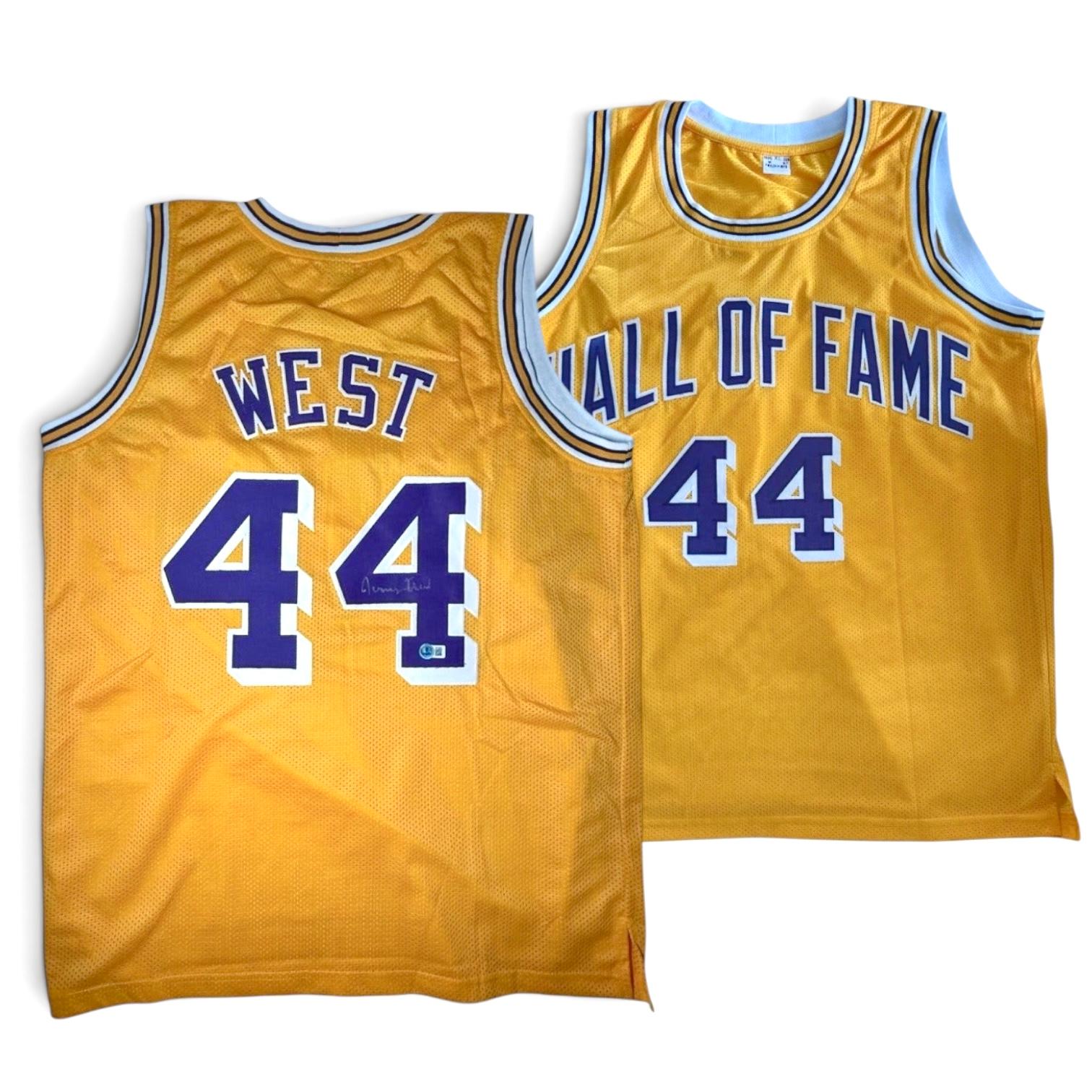 Signerad Jerry West Lakers tröja #44