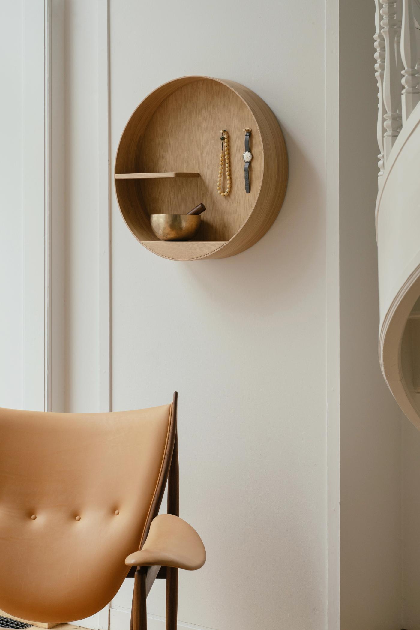 Modan memorial shelf Cyklus inspired by Japanese home altars, designed by Anker Bak