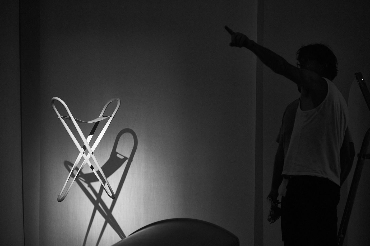 Behind-the-scenes photographs of the process behind the 'Renewed Dignity' exhibition at Ankerbak, documenting the creative work and preparation leading up to the display.