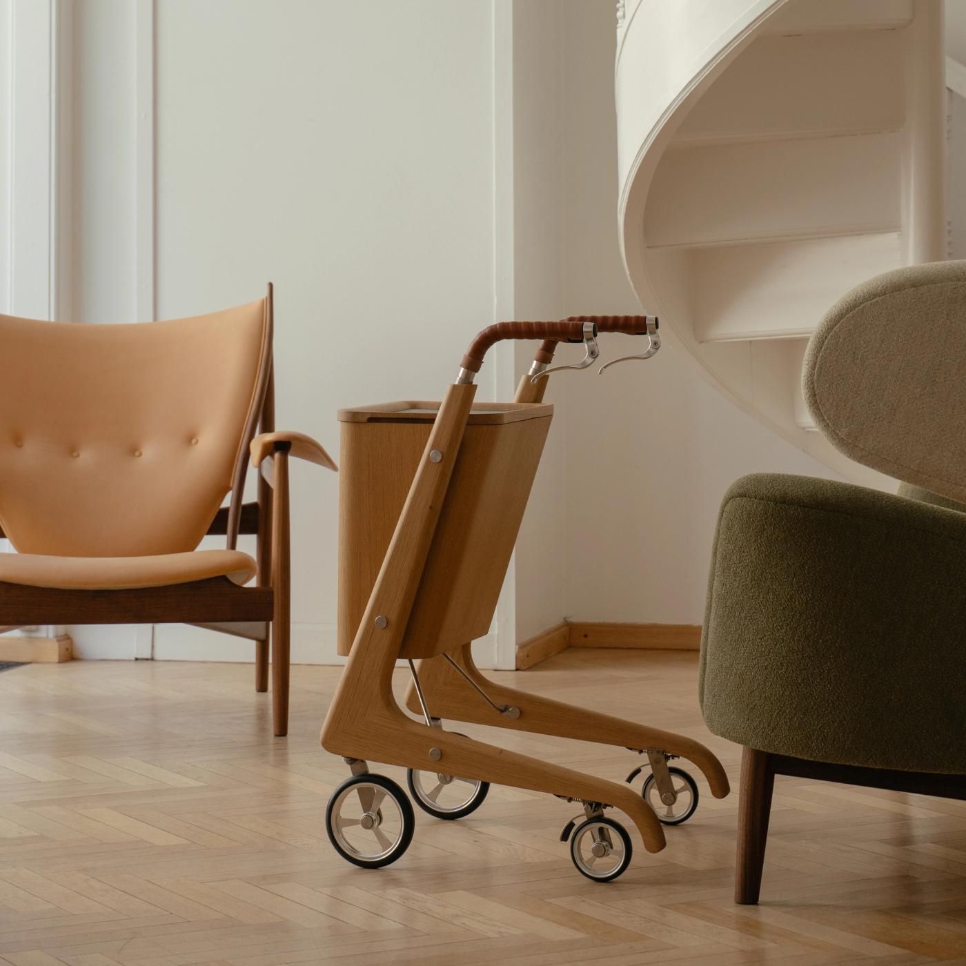 SINDIG wooden walker in solid oak with designed by Anker Bak
