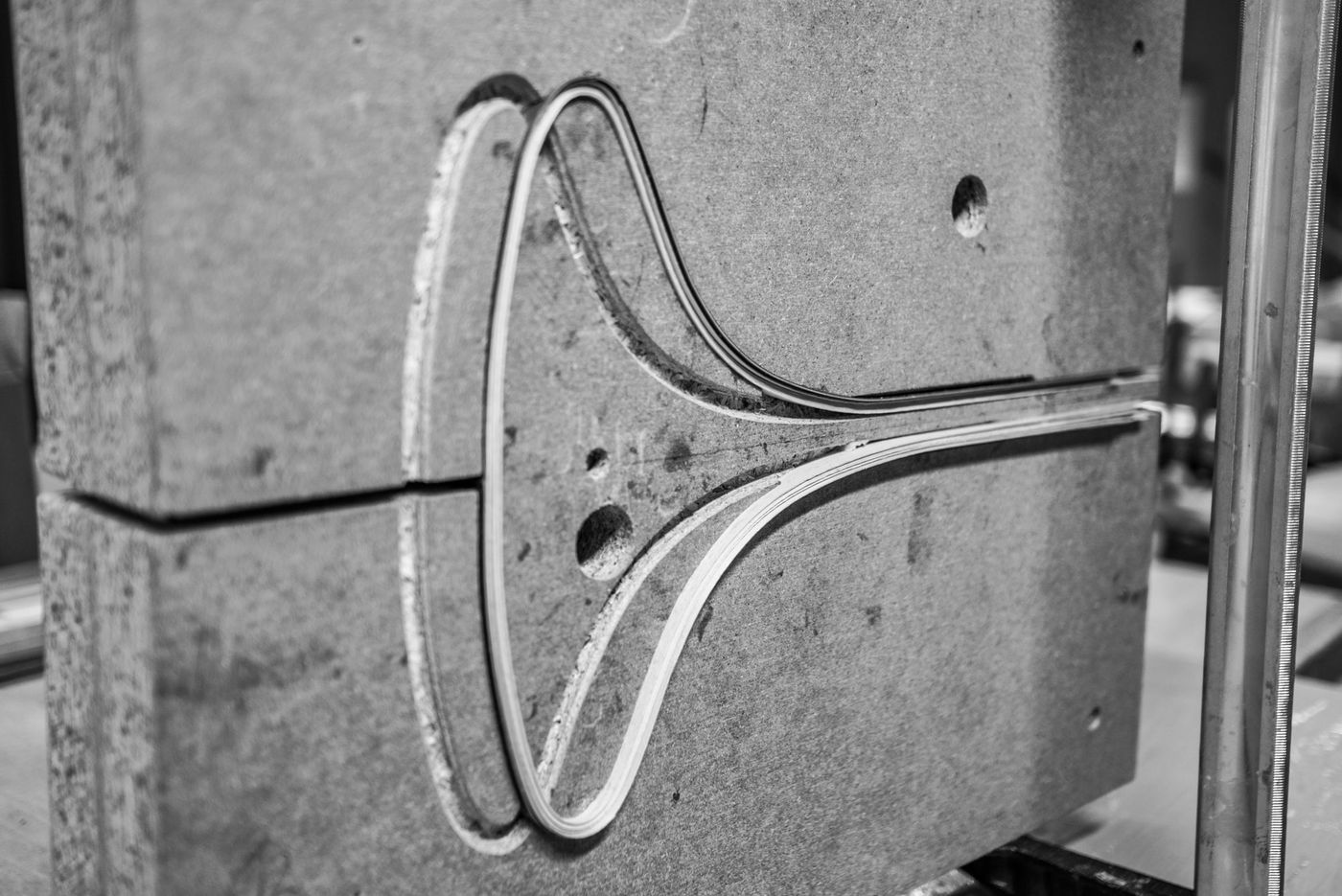 Process of the lightweight molded-wood VÆRDIG rolling crutch by Anker Bak
