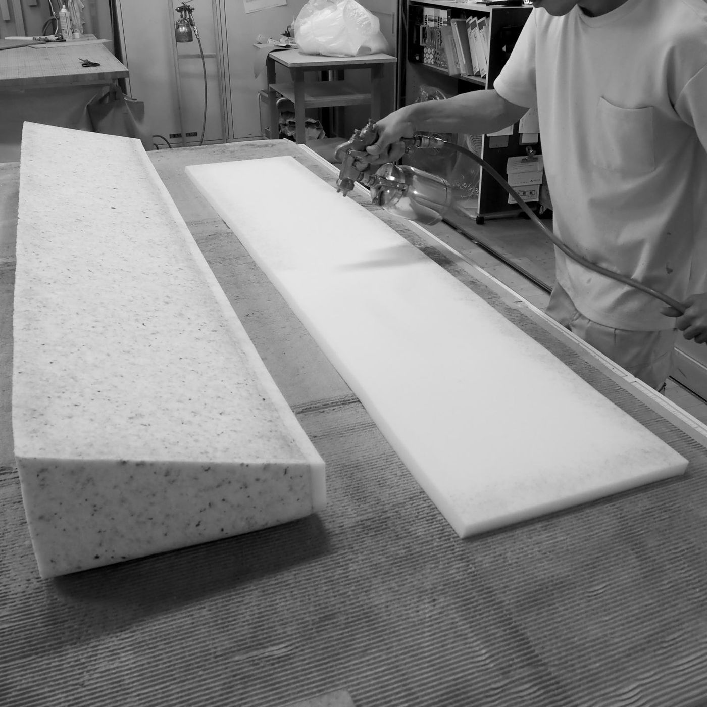 Process of Indsande oak daybed by Anker Bak for Takumi Kohgei