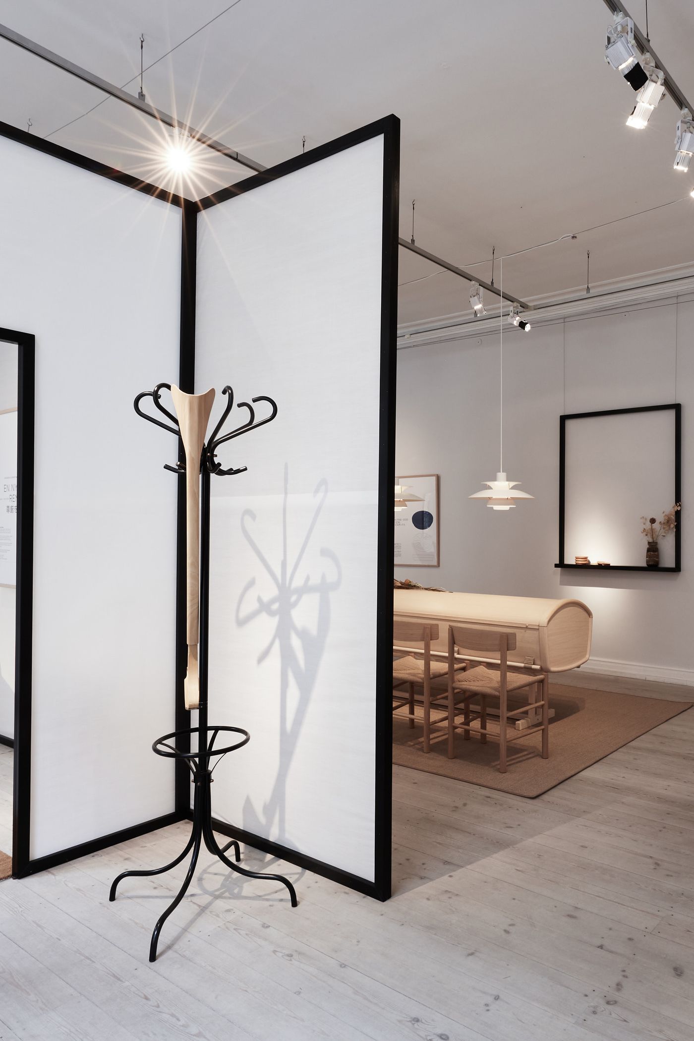 A view of the 'Renewed Dignity' exhibition at Ankerbak, displaying a curated selection of artworks and installations.